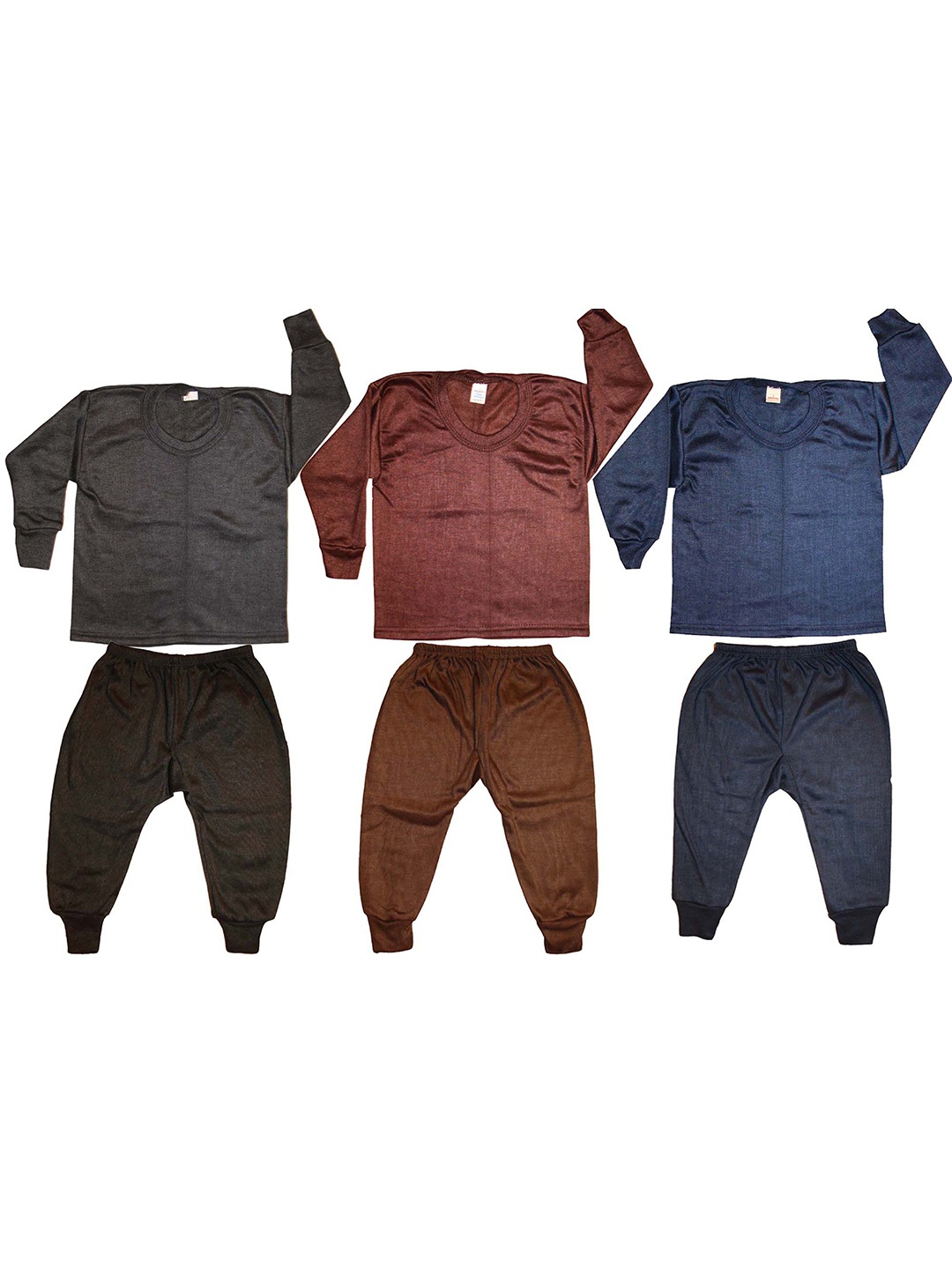 

KIFAYATI BAZAR Kids Pack Of 3 T-shirt With Pyjamas, Black