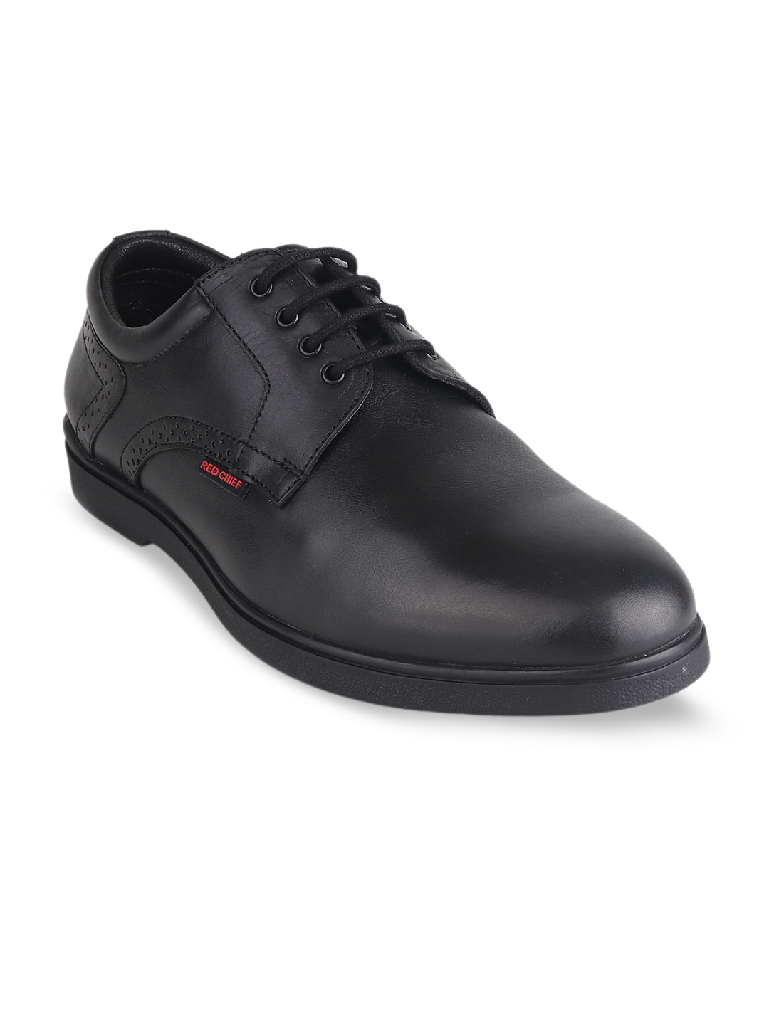 

Red Chief Men Textured Leather Formal Derbys, Black