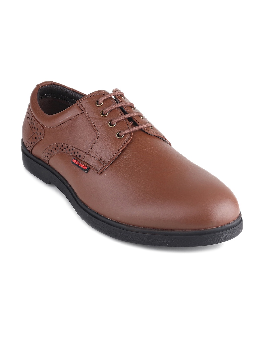 

Red Chief Men Textured Leather Formal Derbys, Brown