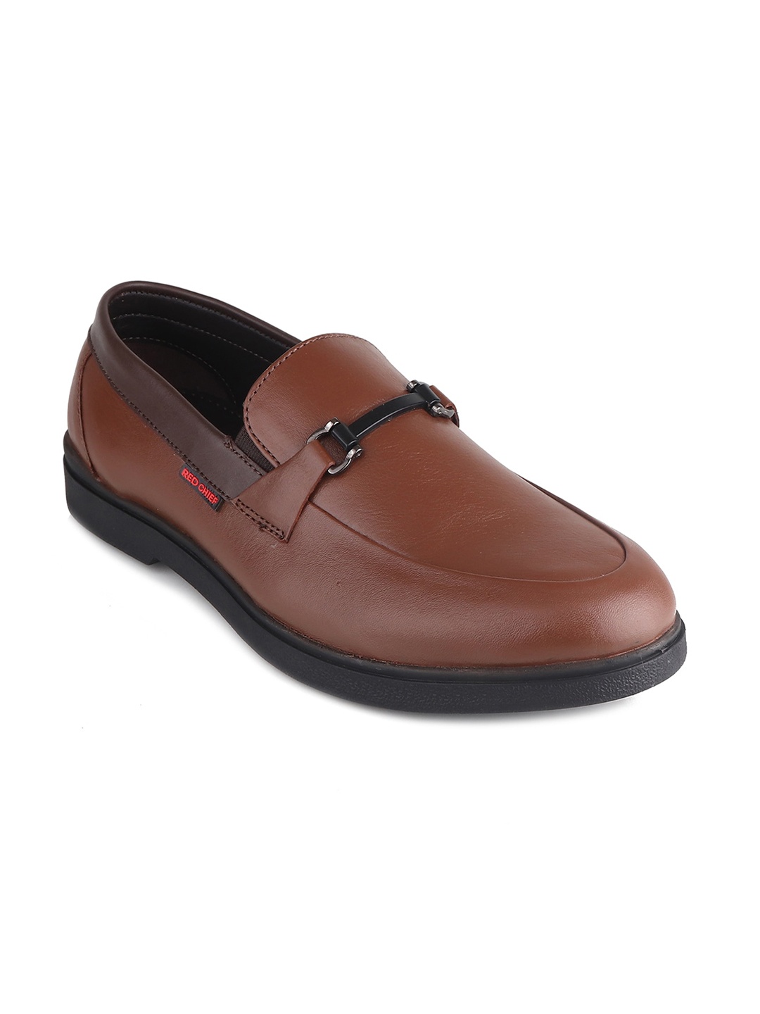 

Red Chief Men Leather Formal Horsebit Loafers, Brown