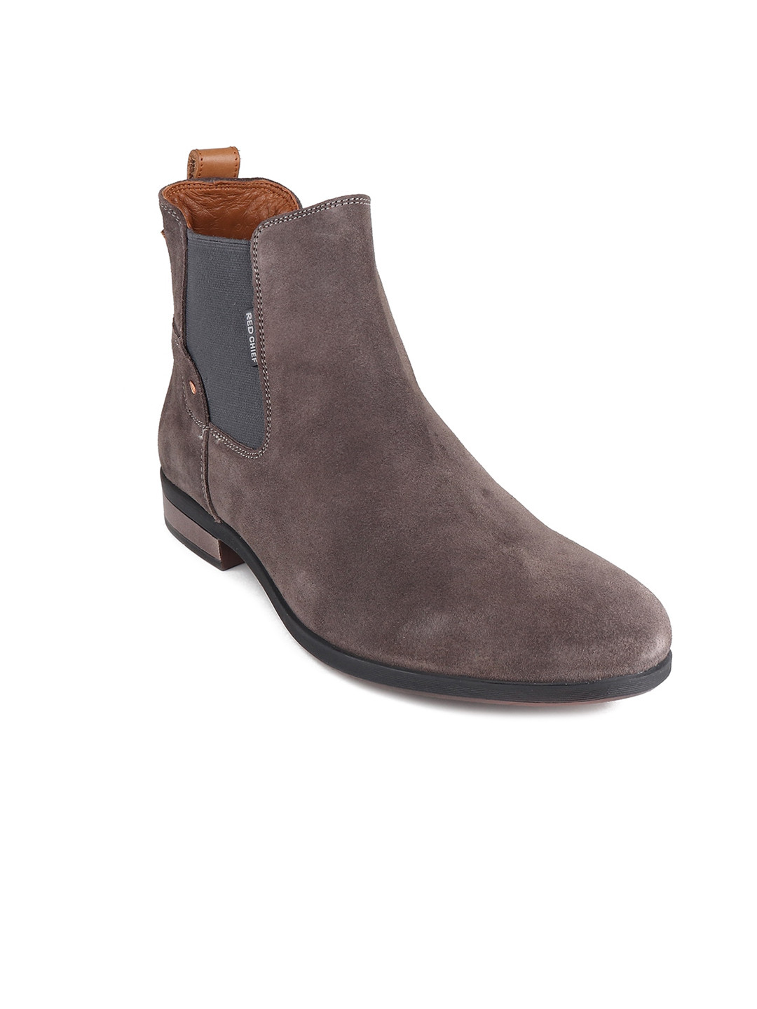 

Red Chief Men Mid-Top Leather Chelsea Boots, Grey