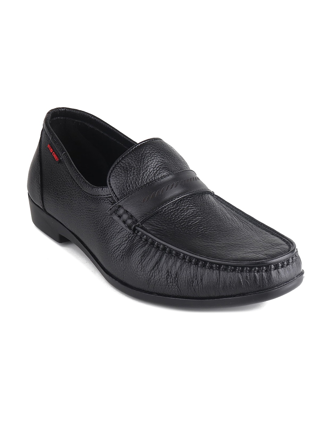 

Red Chief Men Leather Formal Penny Loafers, Black