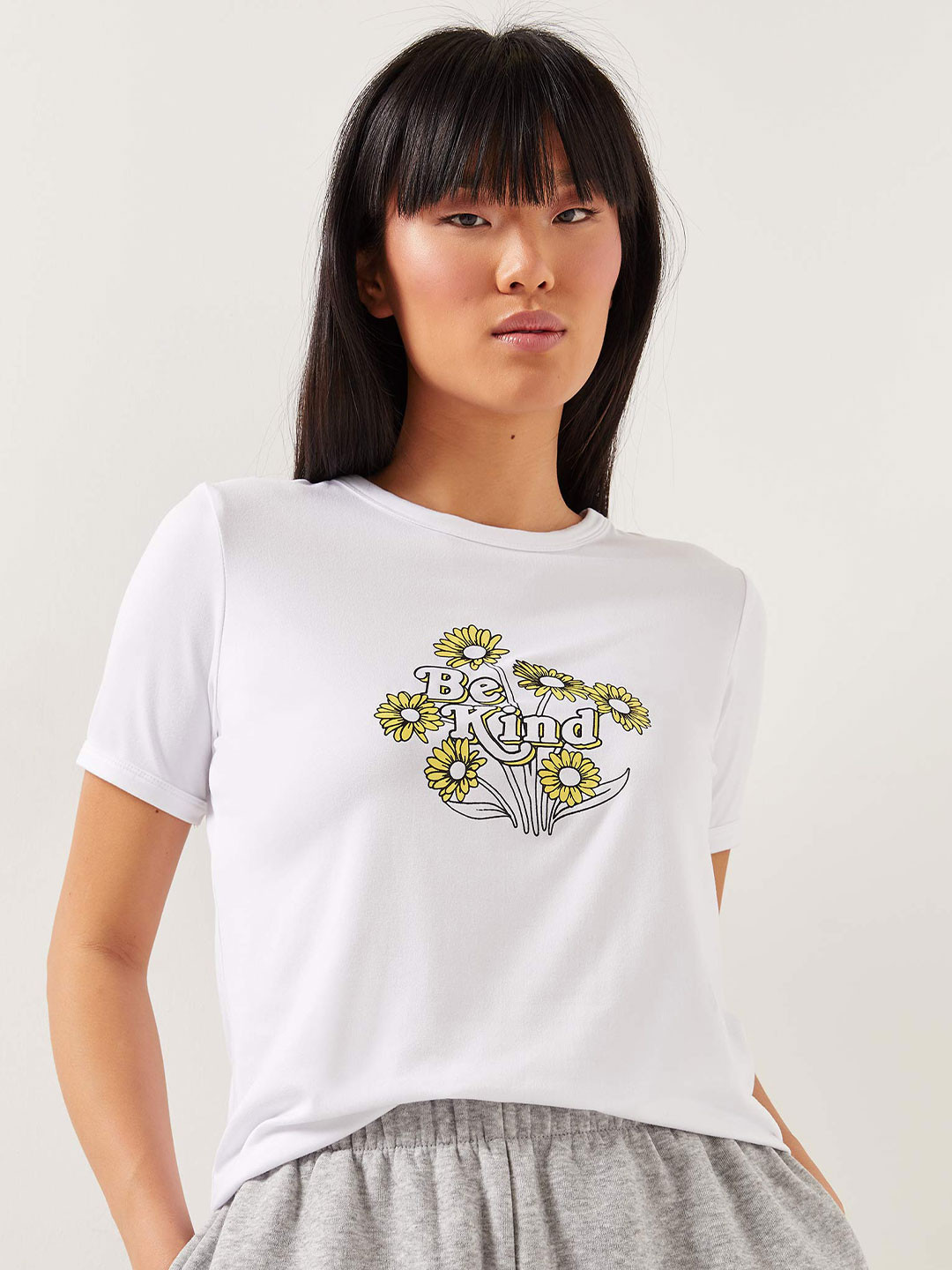 

Ardene Graphic Printed Top, White