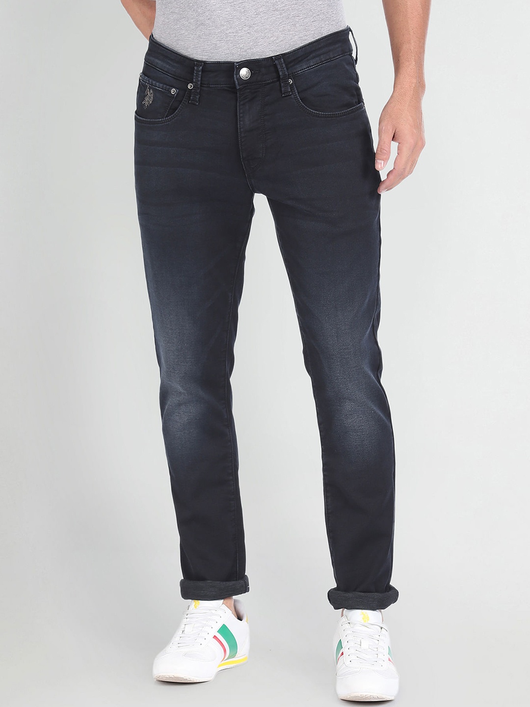 

U.S. Polo Assn. Denim Co. Men Tapered Fit Light Fade Stretchable Jeans, Blue