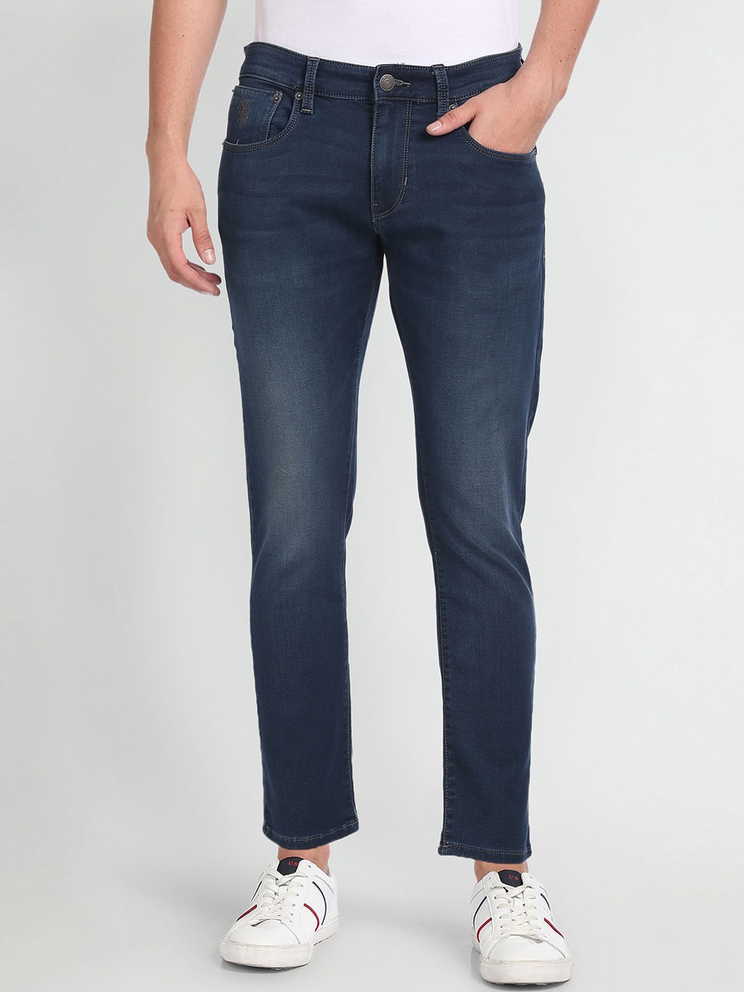 

U.S. Polo Assn. Denim Co. Men Light Fade Stretchable Jeans, Blue