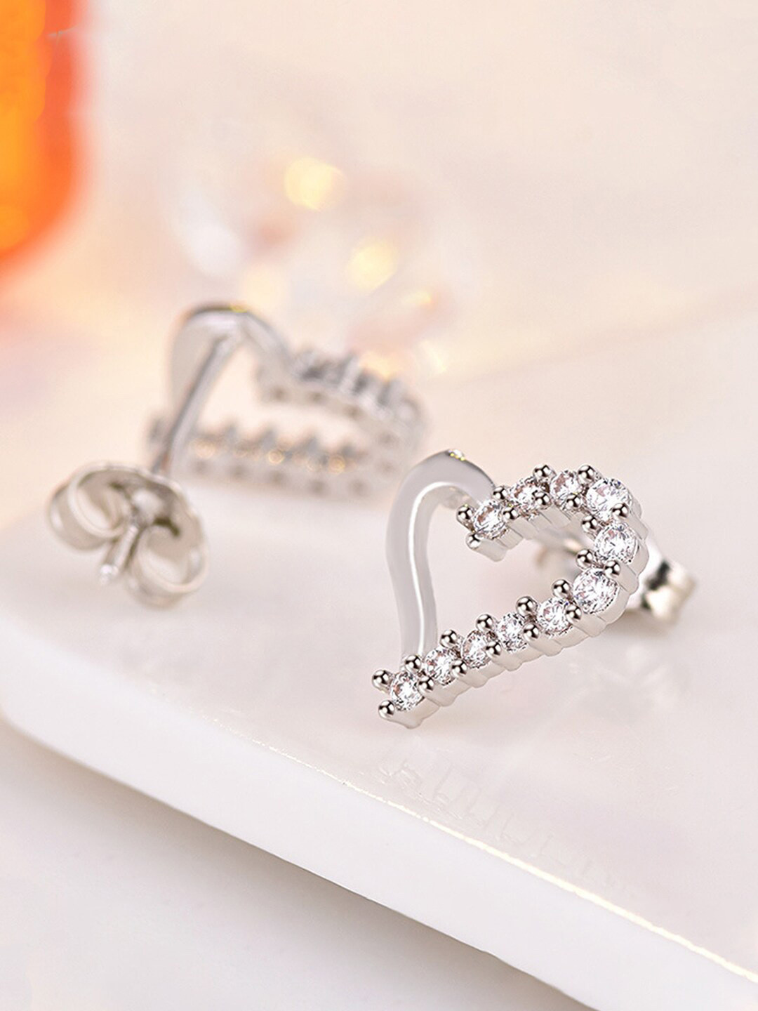 

Jewels Galaxy Contemporary Studs Earrings, Silver