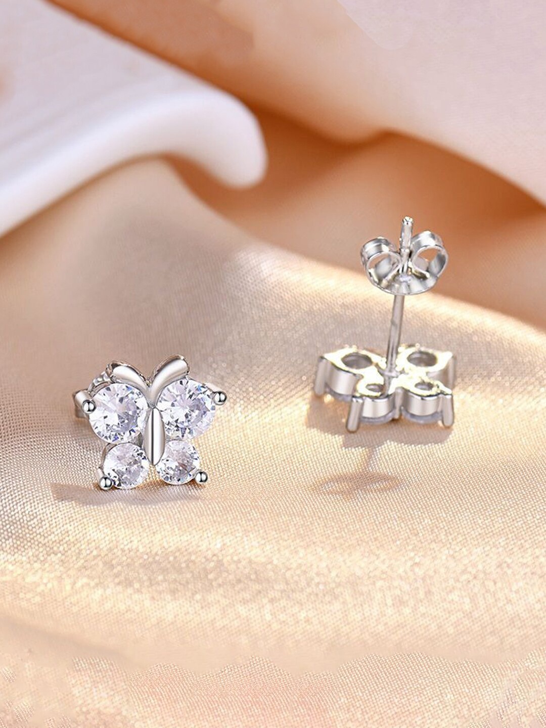 

Jewels Galaxy Silver-Plated Contemporary Studs Earrings