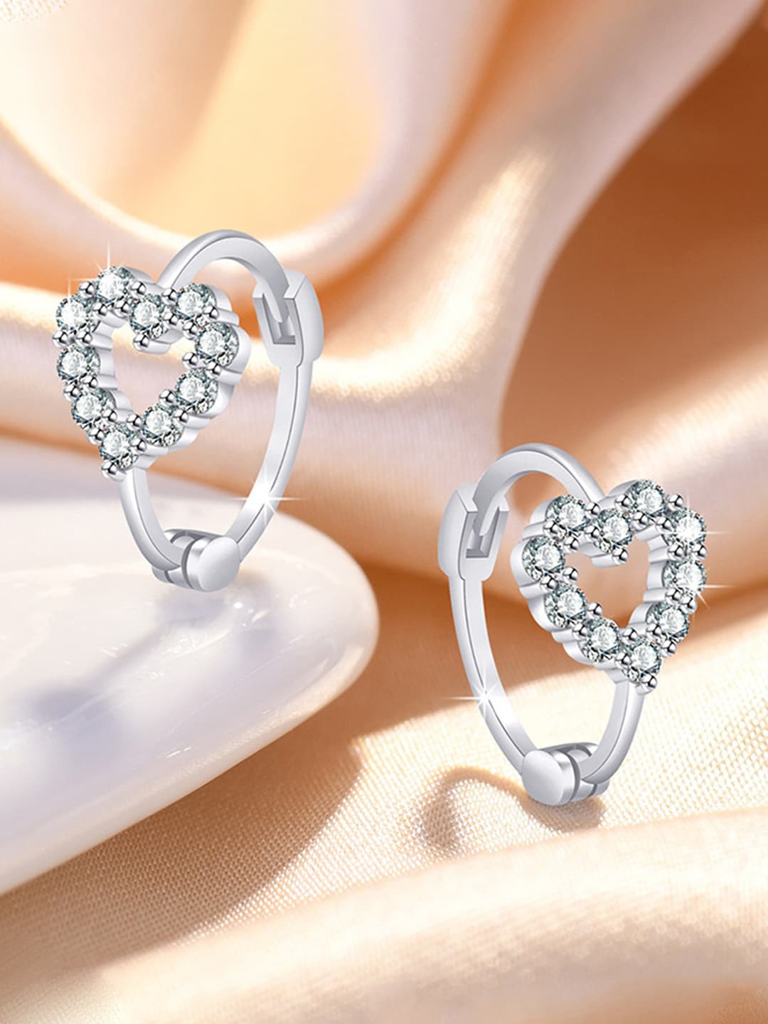 

Jewels Galaxy Silver Plated Hoop Earrings