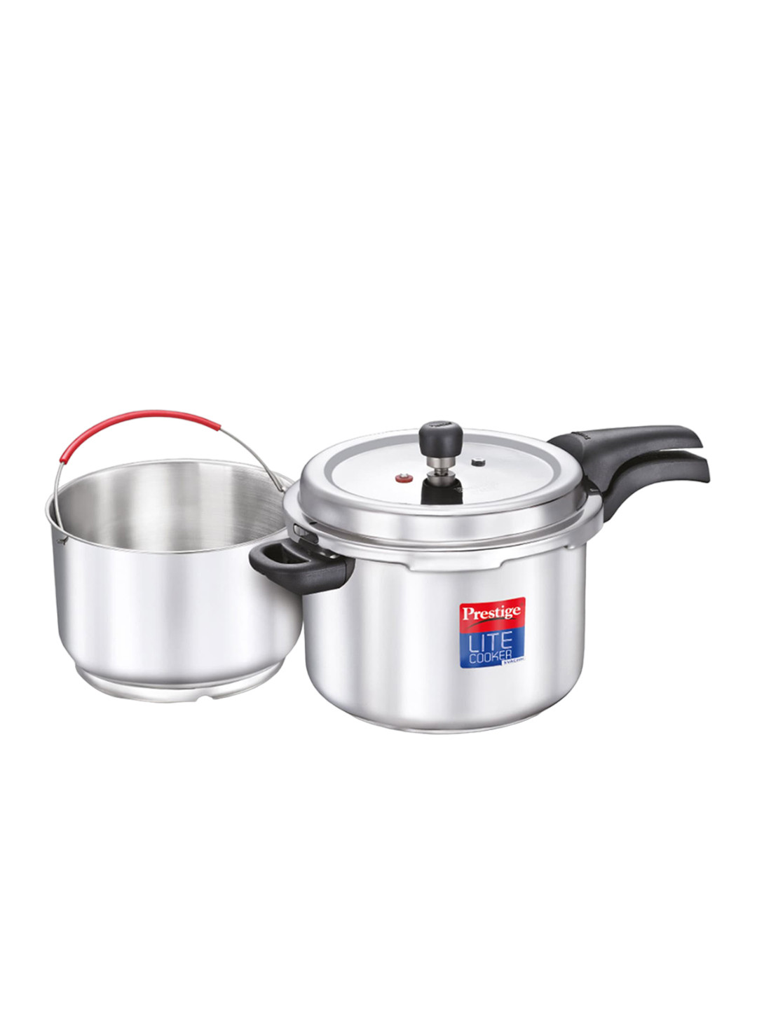 

Prestige Lite Cooke Svachh Stainless Steel Pressure Cooker & Starch Filter 4L, Silver