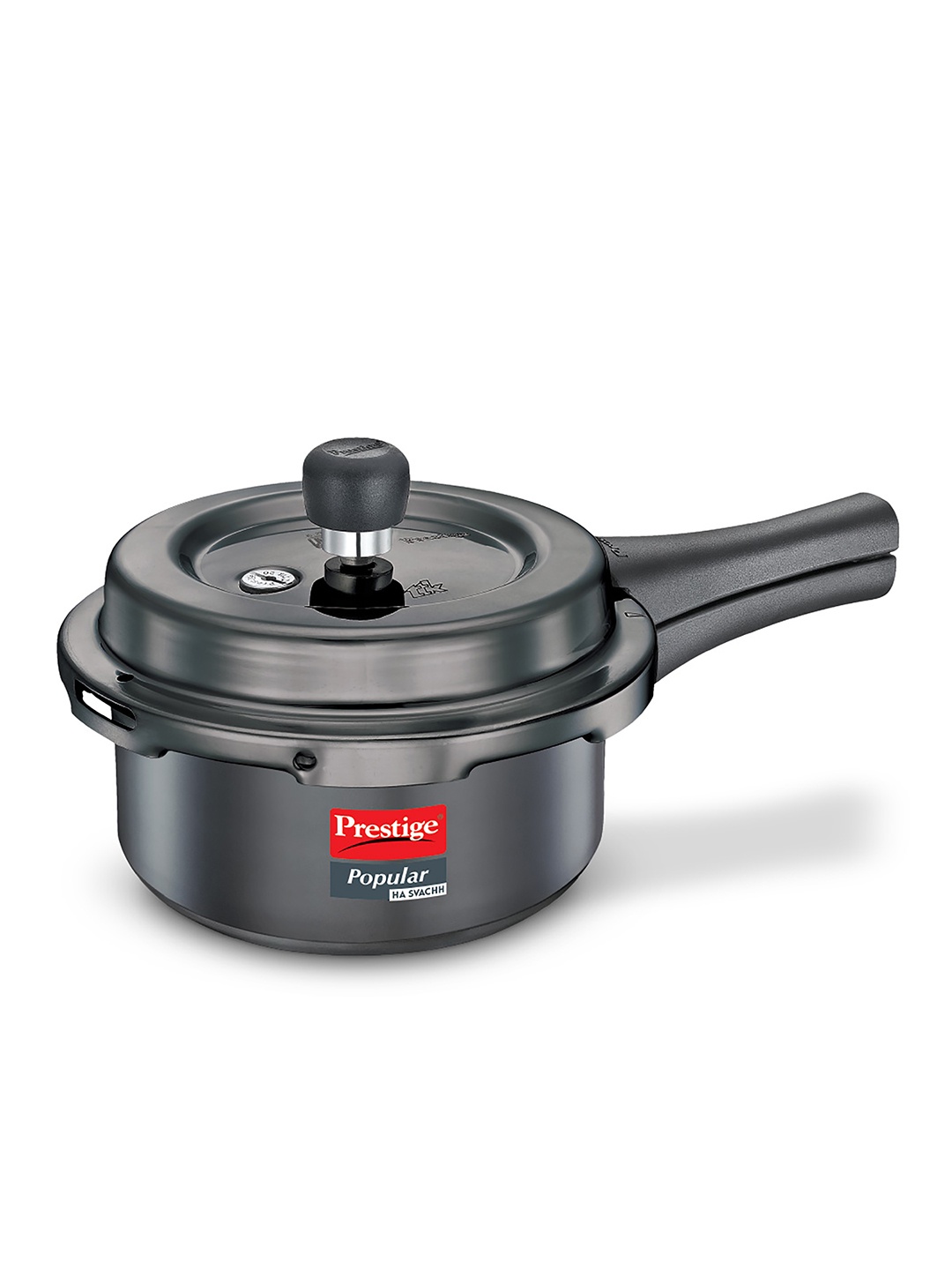 

Prestige Popular Svachh Black Hard Anodised Pressure Cooker 2L