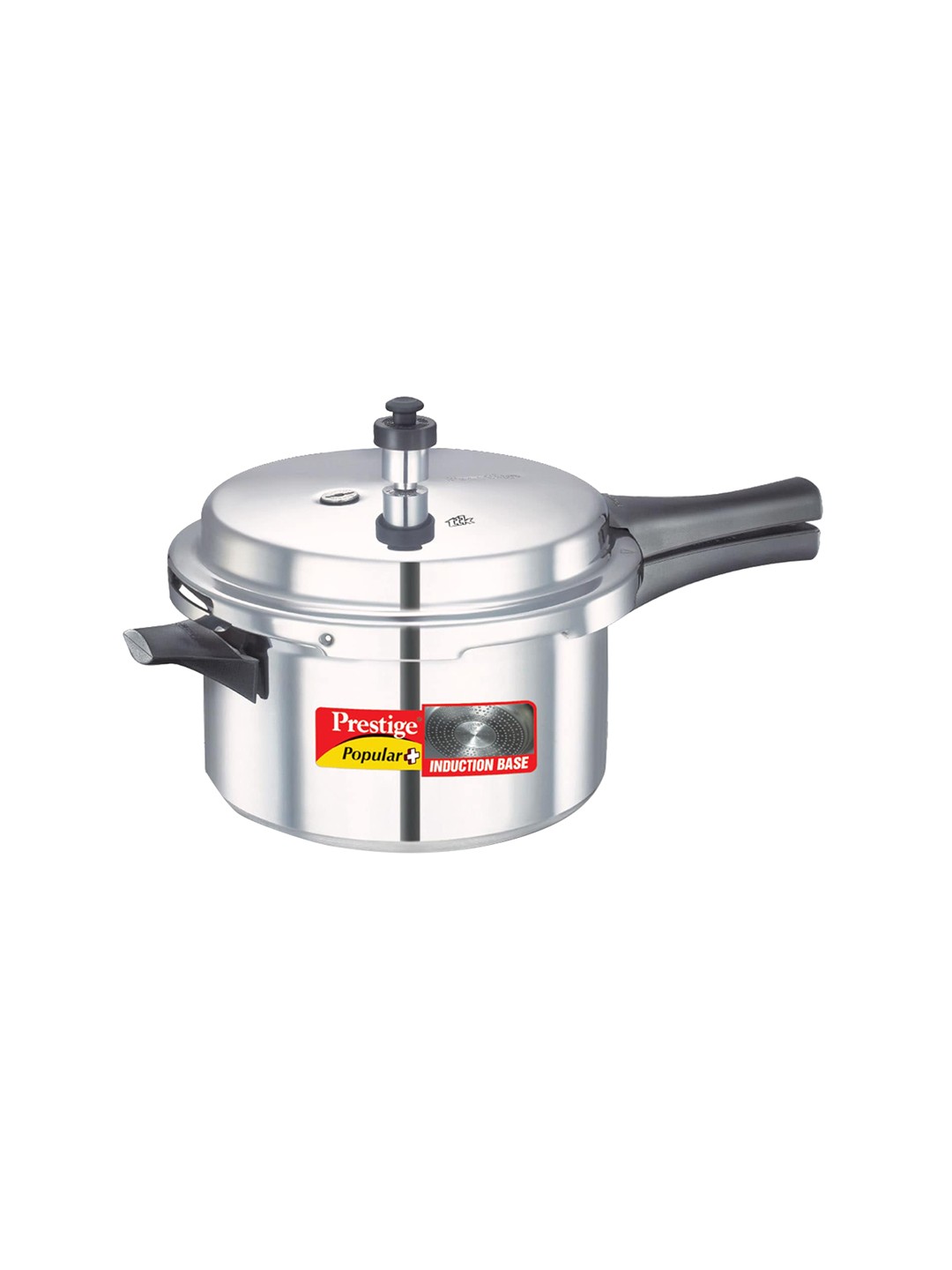 

Prestige Popular Plus Silver-Toned Gas & Induction Compatible Pressure Cooker 4 L