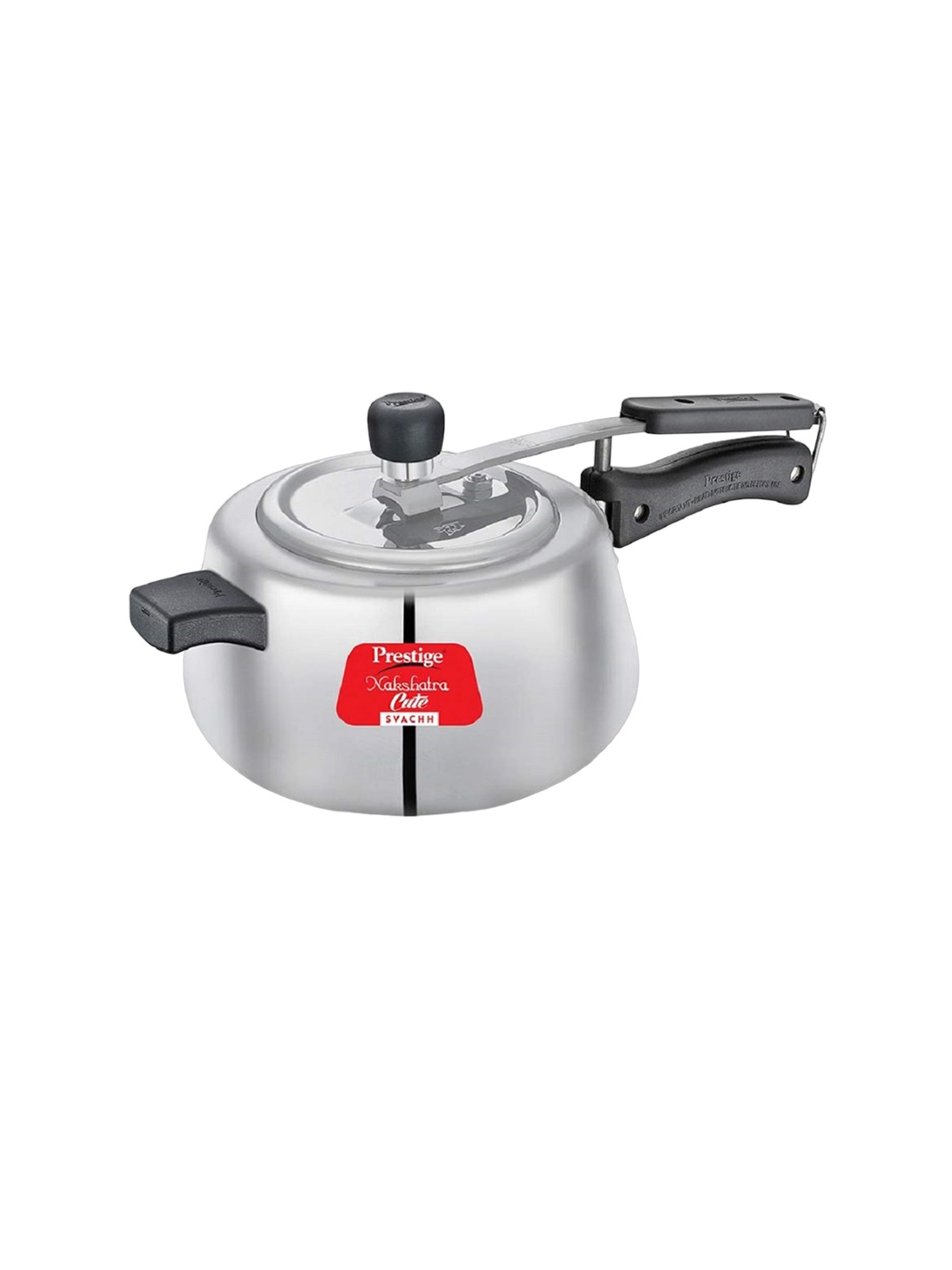 

Prestige Nakshatra Cute Svachh Silver Toned Gas & Induction Compatible Pressure Cooker-5L