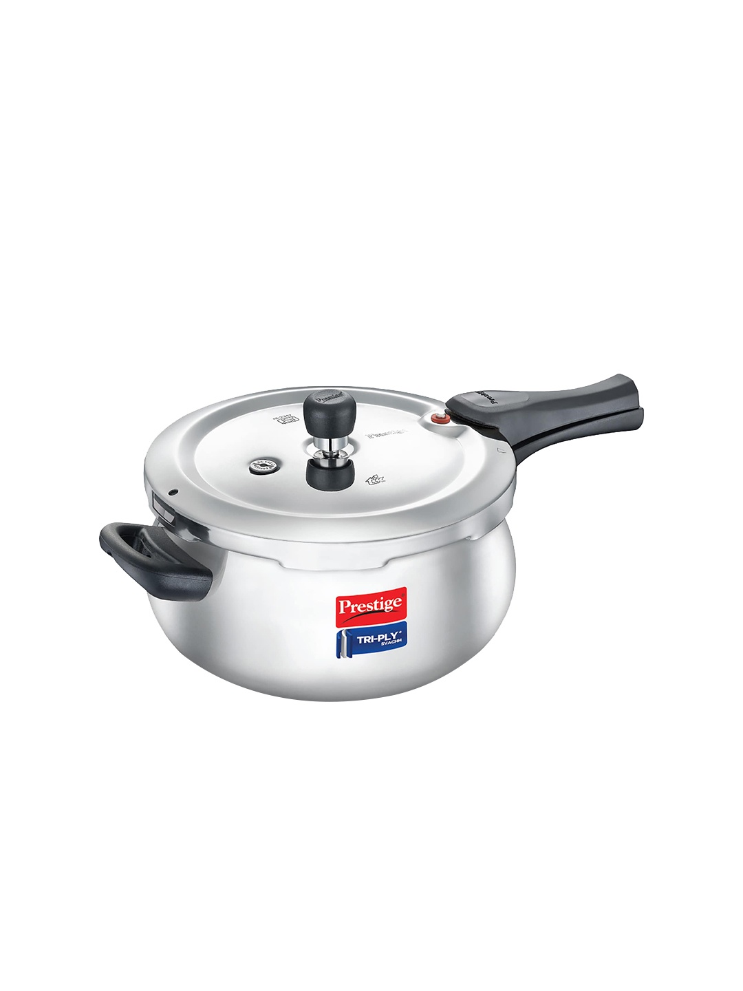 

Prestige Svachh Tri-Ply Silver Toned Stainless Steel Pressure Cooker - 3L