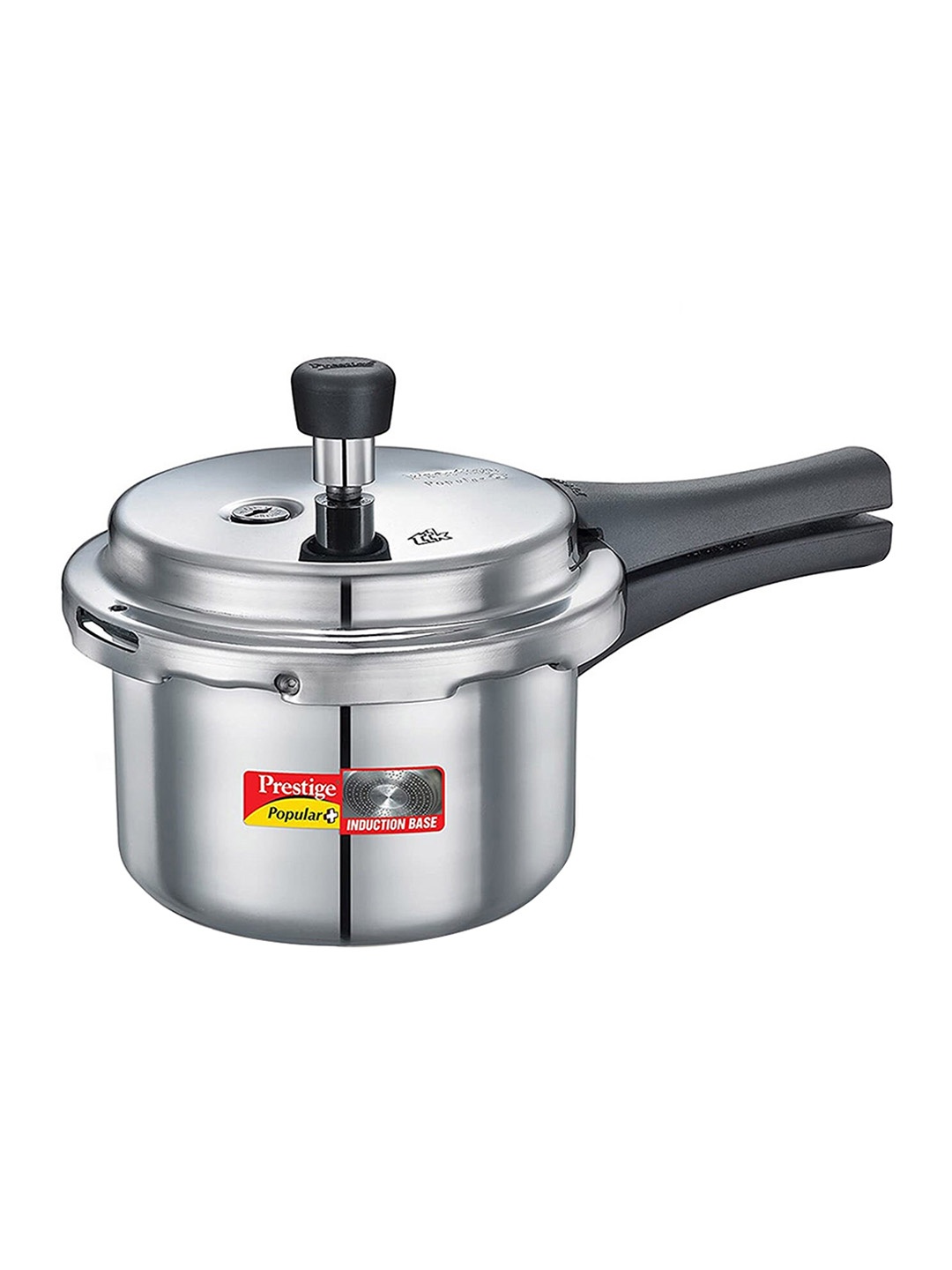 

Prestige Popular Plus Gas & Induction Compatible Pressure Cooker 1.5L, Silver