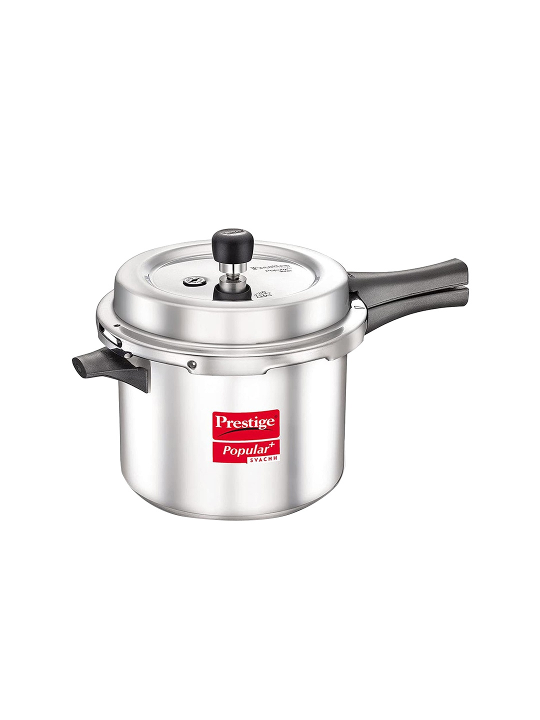 

Prestige Popular Plus Svachh Silver Toned Spillage Control Pressure Cooker 5 L