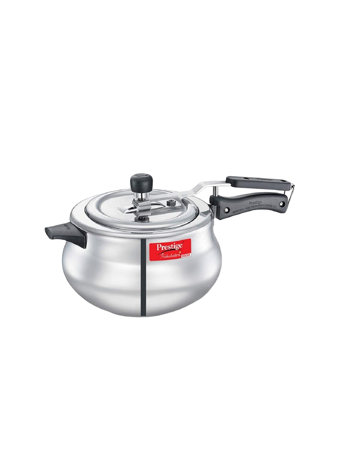 

Prestige Nakshatra Plus Aluminium Svachh Spillage Control Handi Pressure Cooker 5 L, Silver