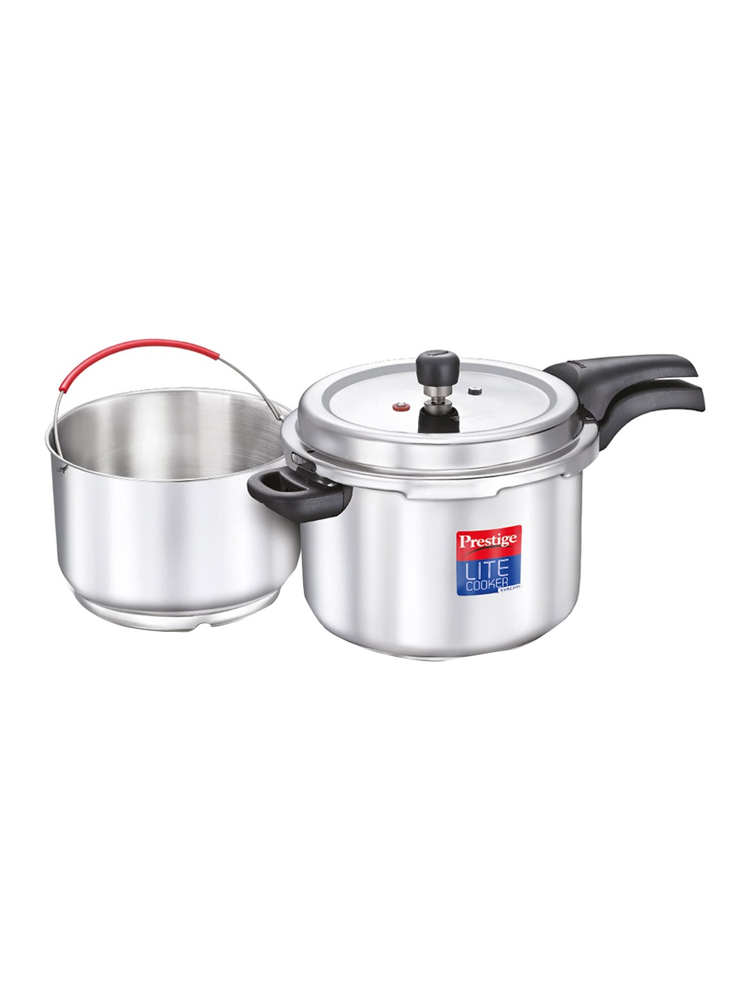 

Prestige Lite Cooke Svachh Stainless Steel Pressure Cooker with Starch Filter 6.5 L, Silver