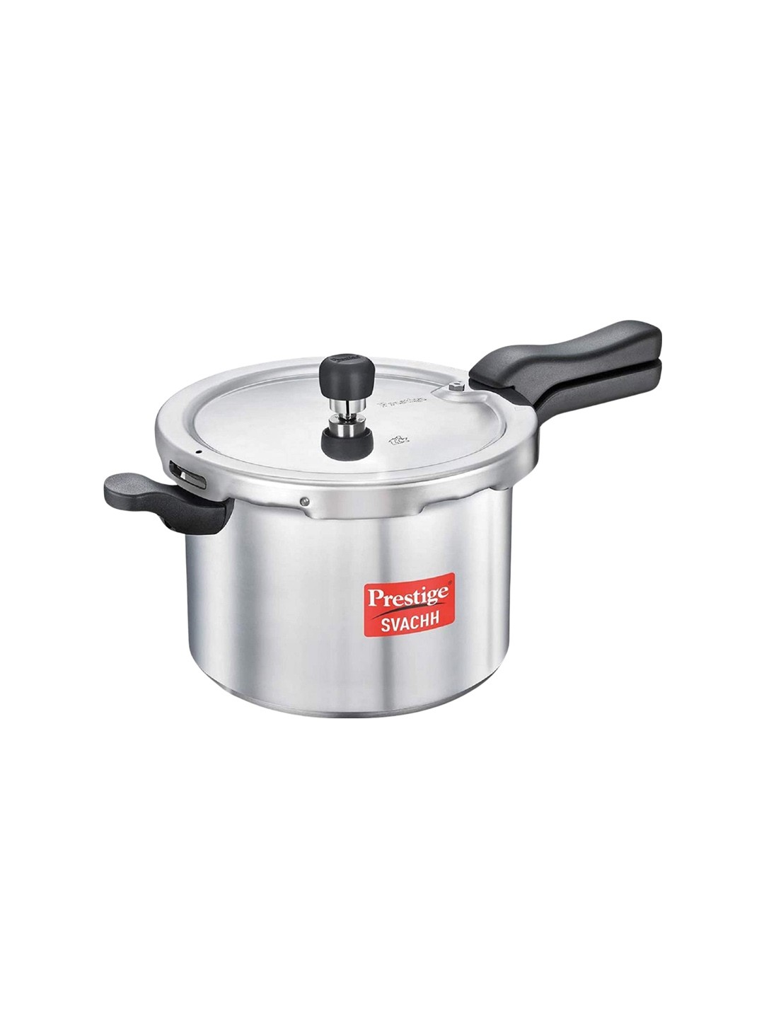 

Prestige Svachh Silver Toned Anti Bulge Gas & Induction Compatible Pressure Cooker - 7.5 L
