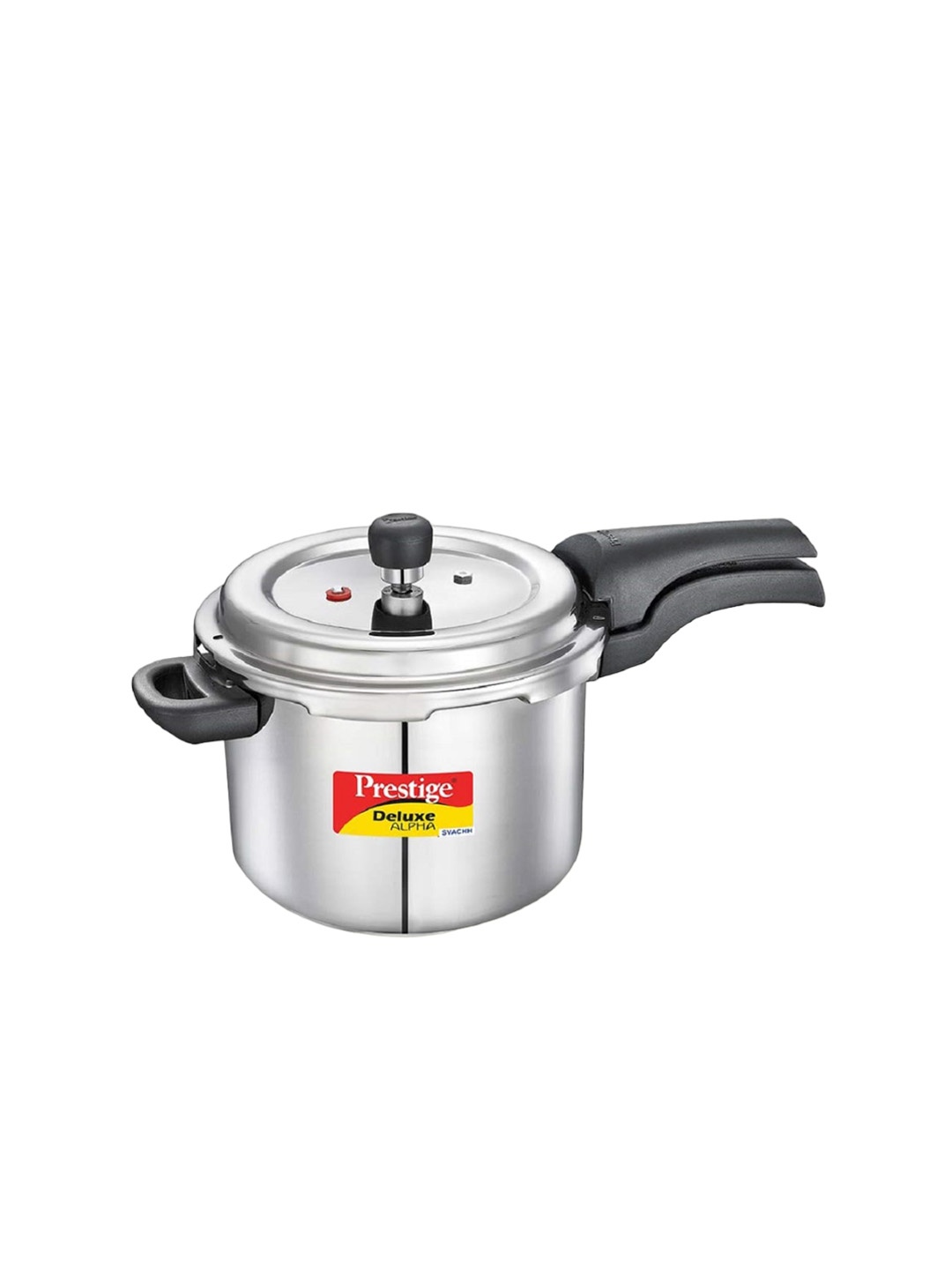 

Prestige Deluxe Alpha Svachh Stainless Steel Spillage Control Pressure Cooker 4L, Silver