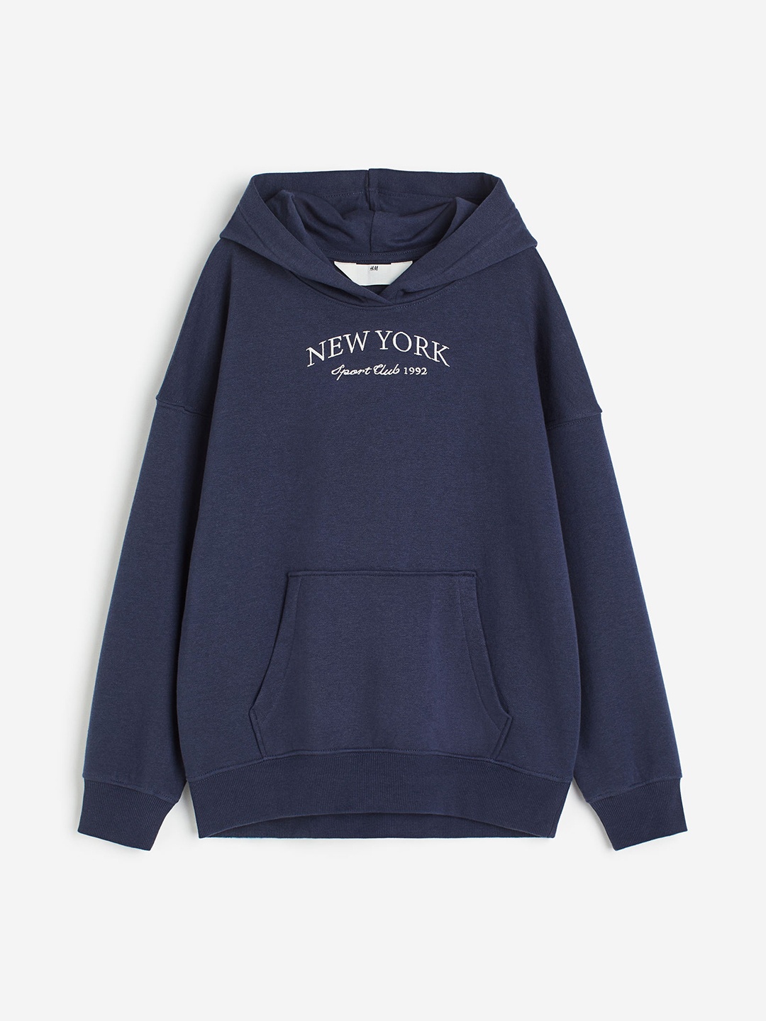 

H&M Girls Oversized Motif-Detail Hoodie, Navy blue
