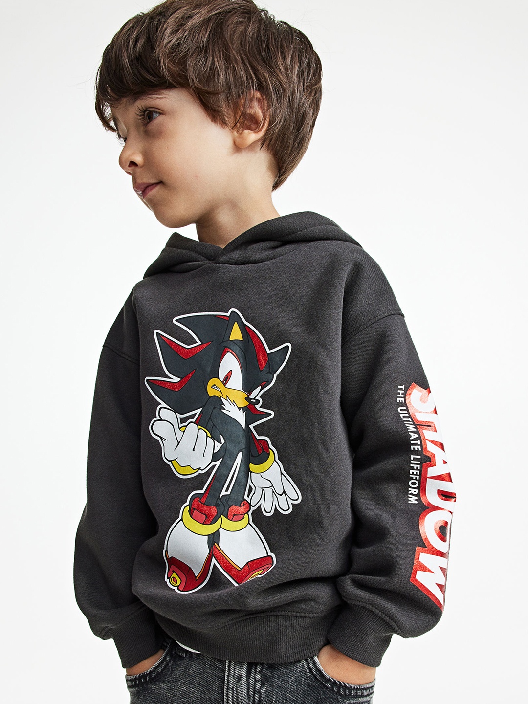 

H&M Boys Printed Hoodie, Black