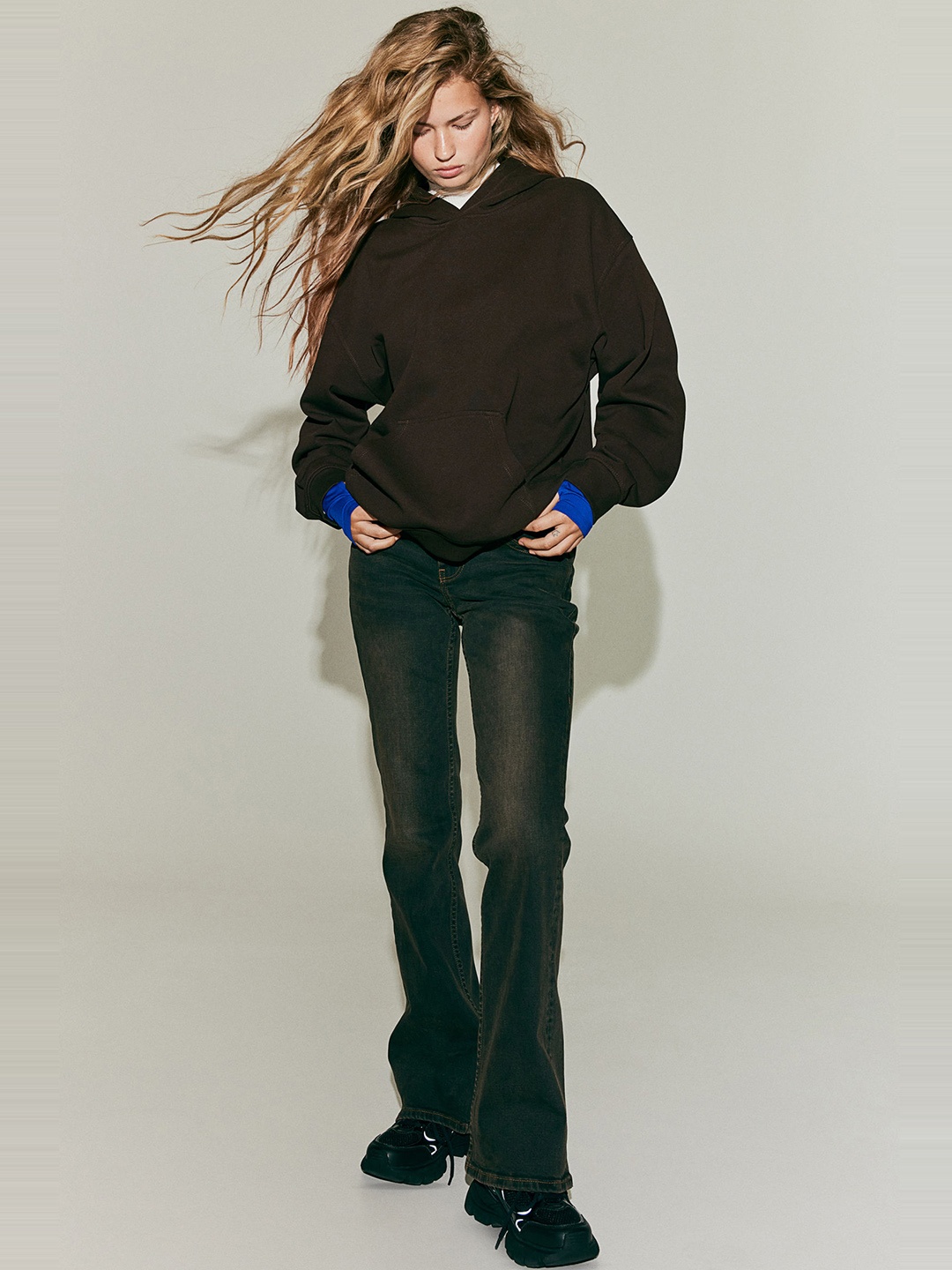 

H&M Oversized Hoodie, Brown