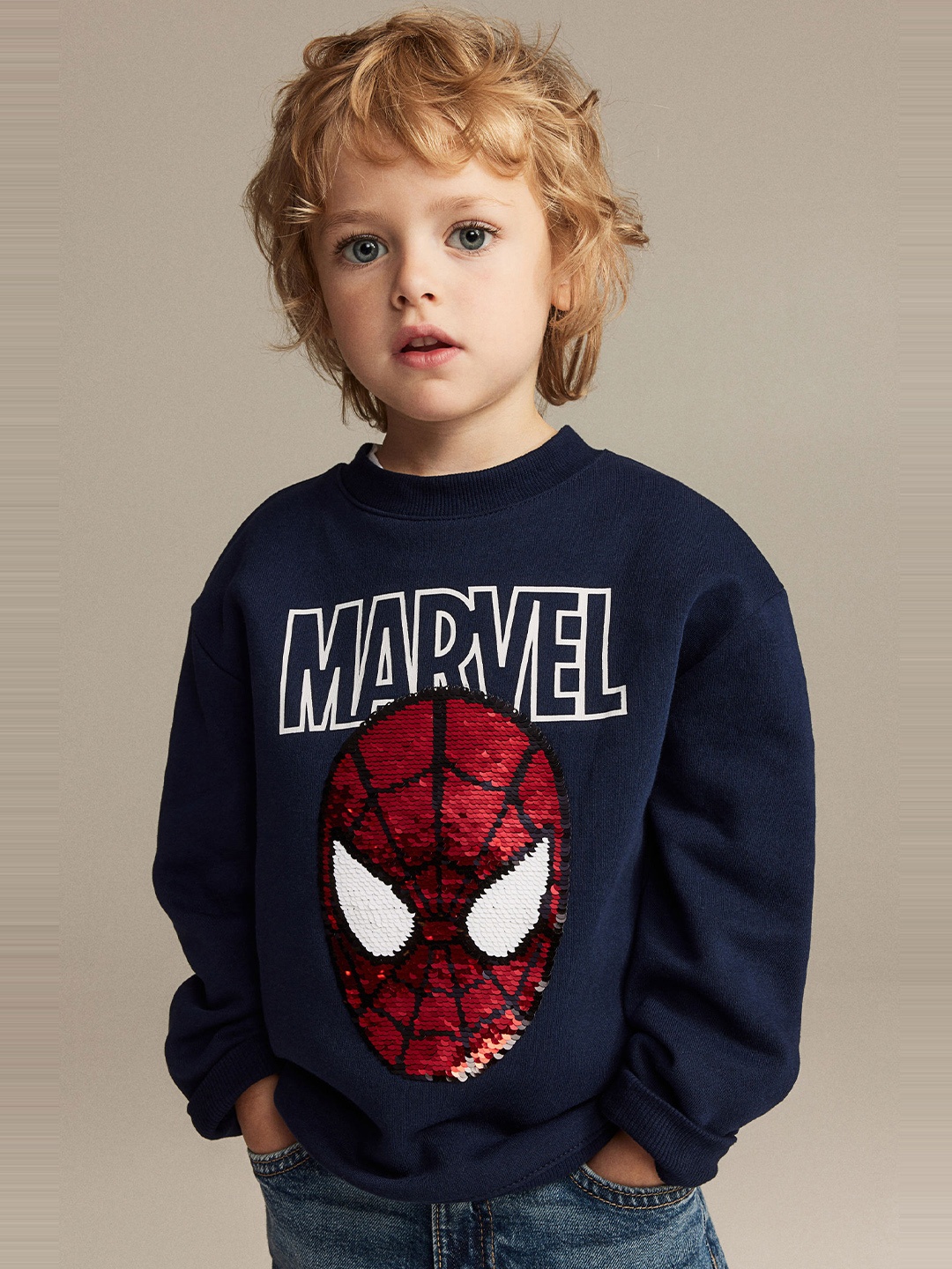 

H&M Boys Reversible Sequin-Motif Sweatshirt, Blue