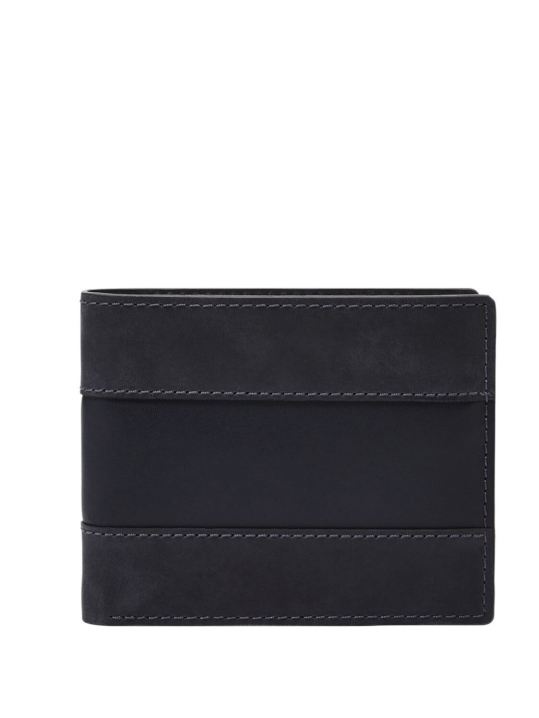 

Fossil Men Leather Two Fold Wallet, Navy blue