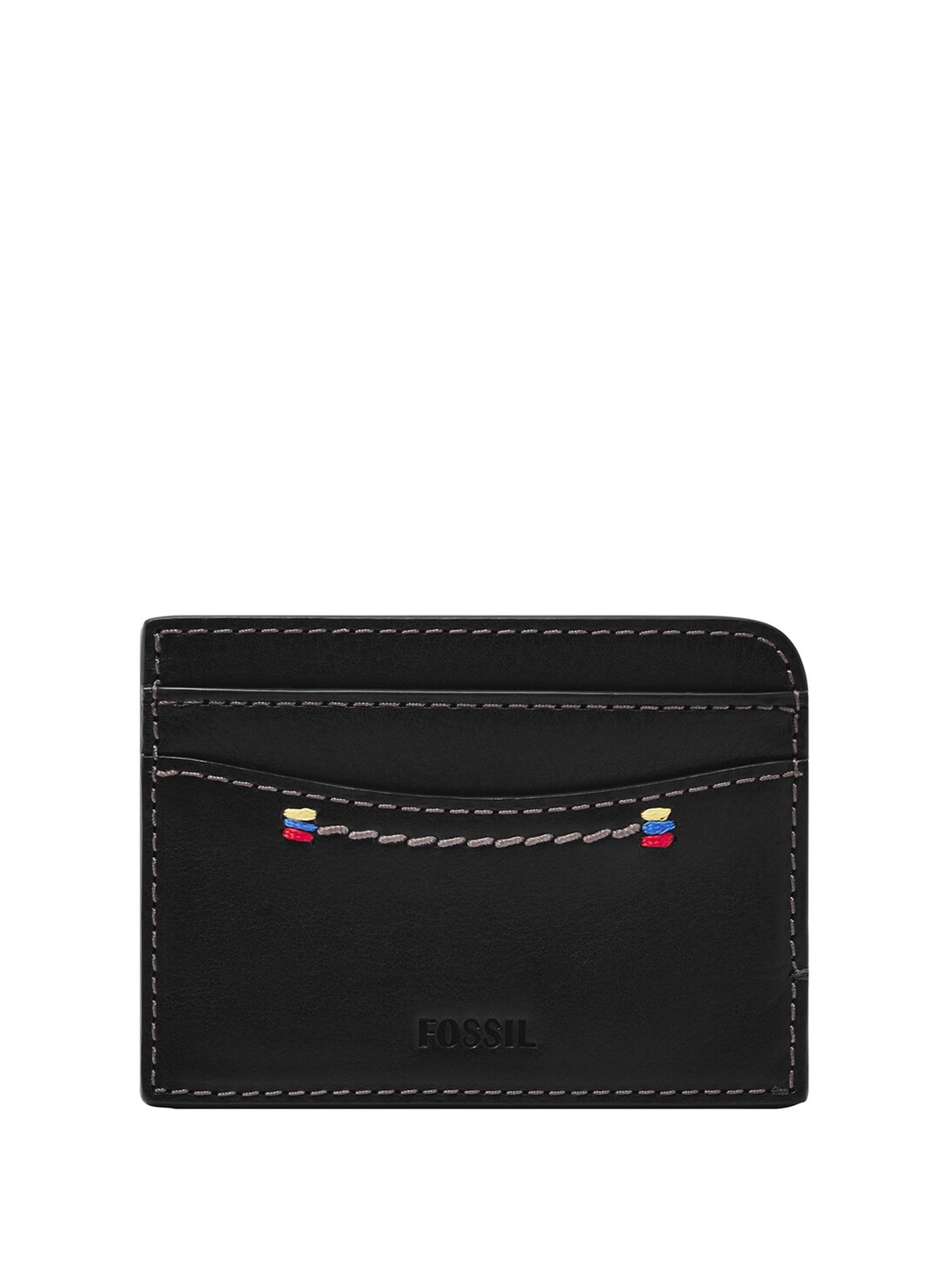 

Fossil Men Leather Card Holder, Black