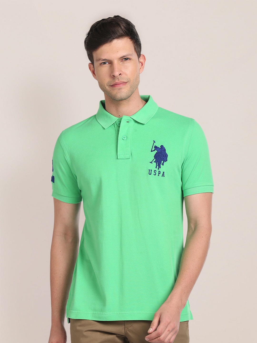 

U.S. Polo Assn. Polo Collar Slim Fit Casual T-shirt, Green