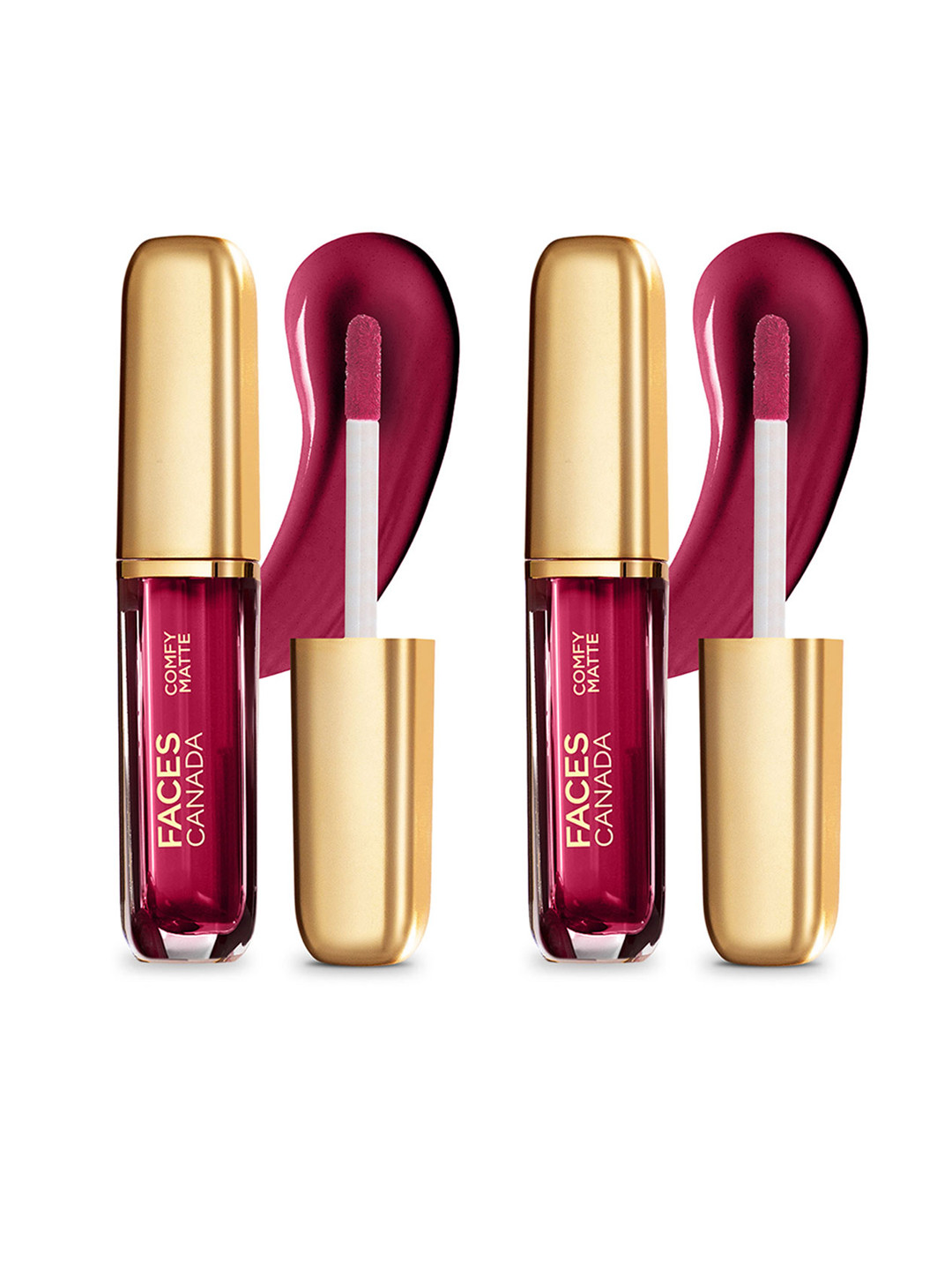 

FACES CANADA Set of 2 Comfy Matte No-Dryness Liquid Lipstick 3ml each - Any Day Now 04, Red
