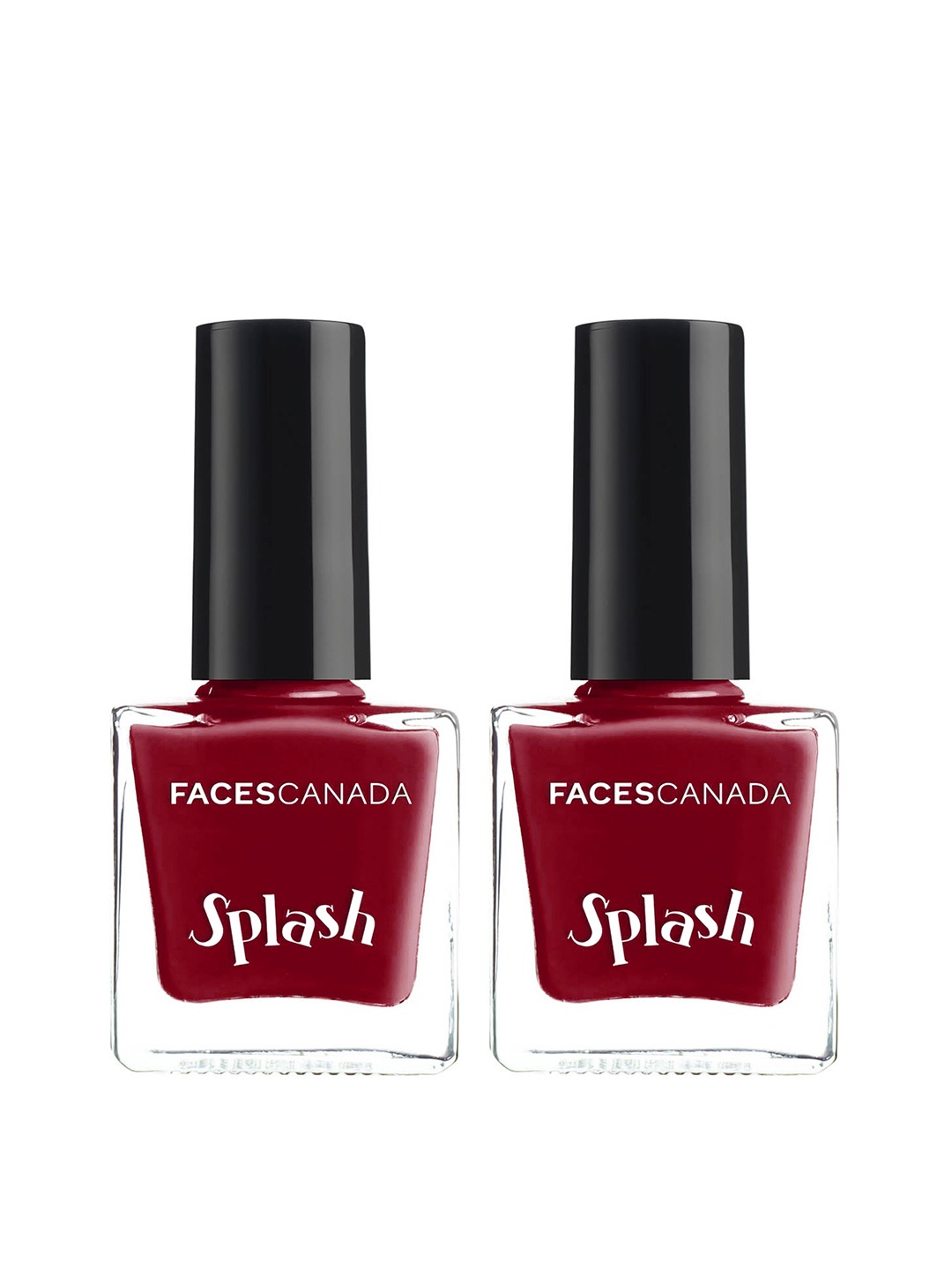

FACES CANADA Set of 2 Splash Fast-Dry High Shine No-Chip Nail Enamel - Alluring 136, Red