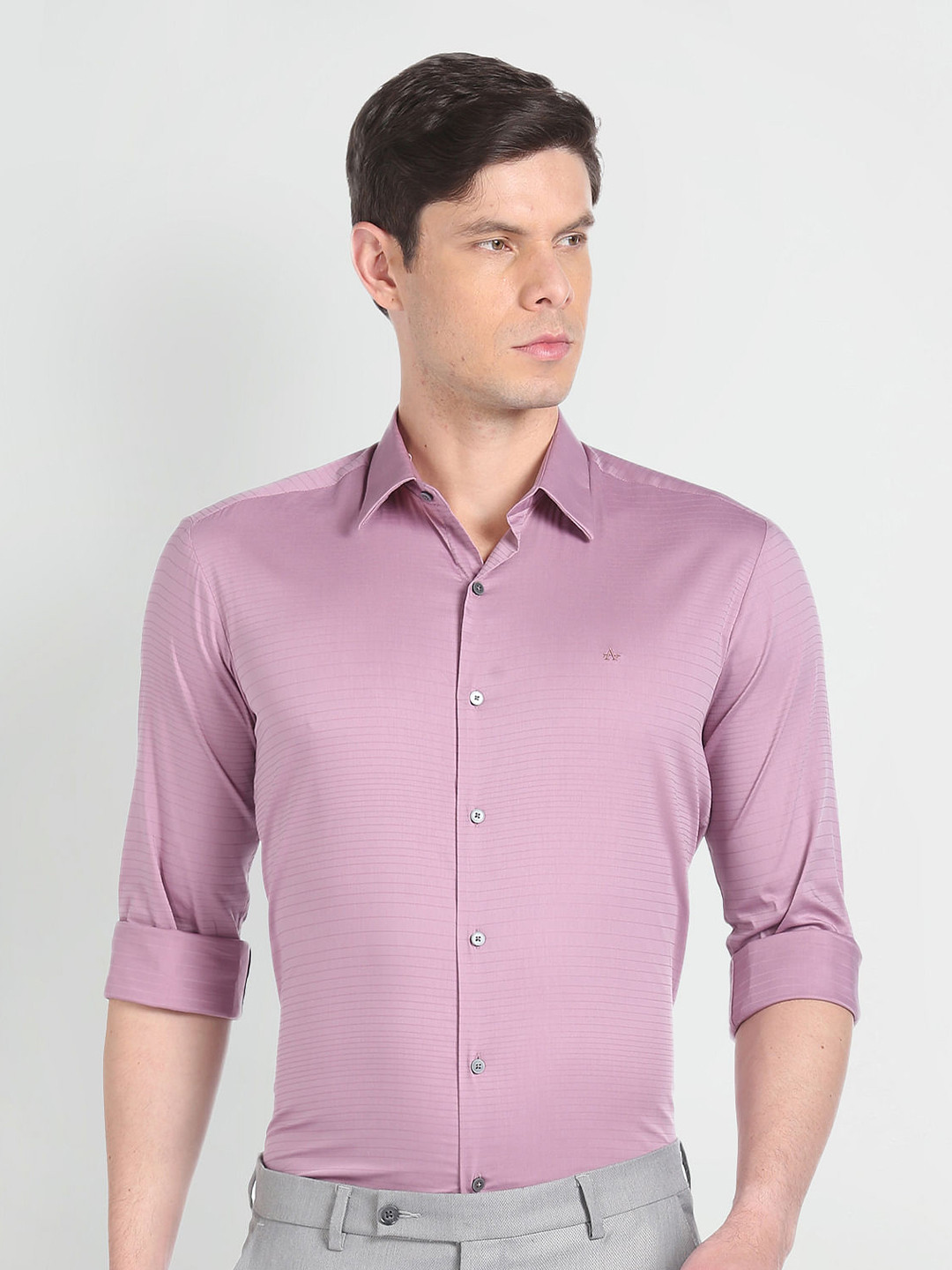 

Arrow New York Slim Fit Twill Formal Shirt, Purple