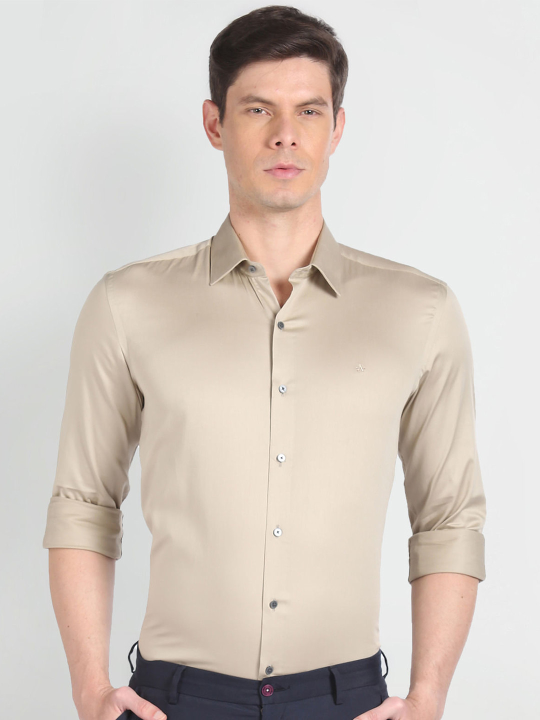 

Arrow New York Slim Fit Formal Shirt, Beige