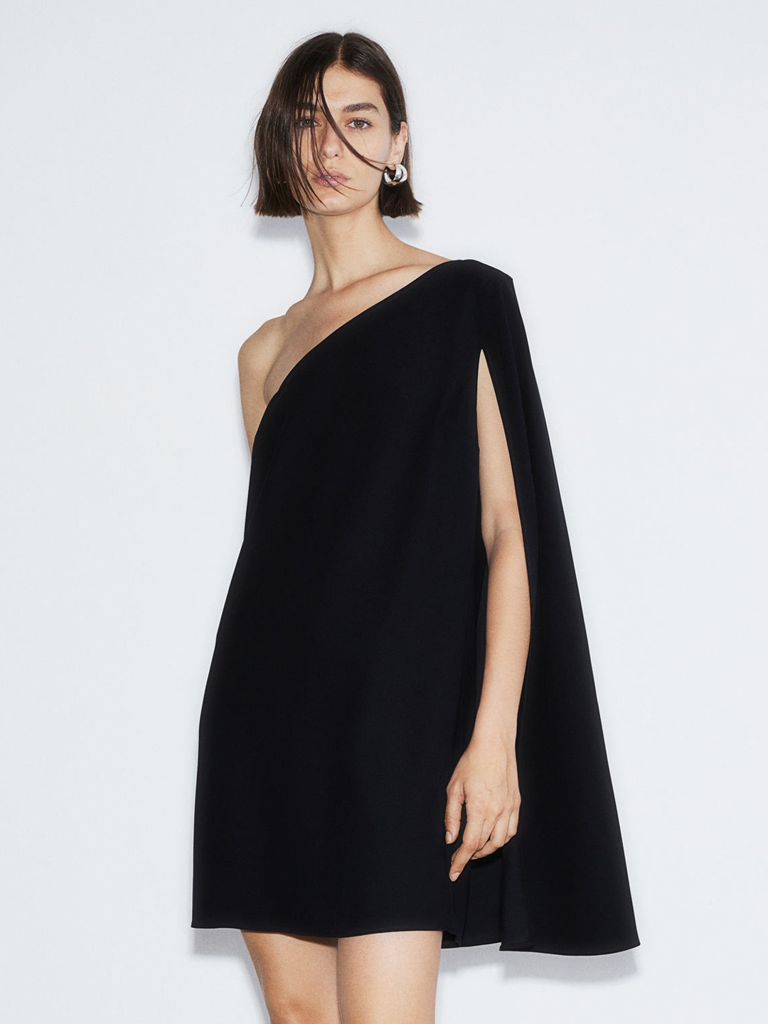 

H&M One-Shoulder Dress, Black