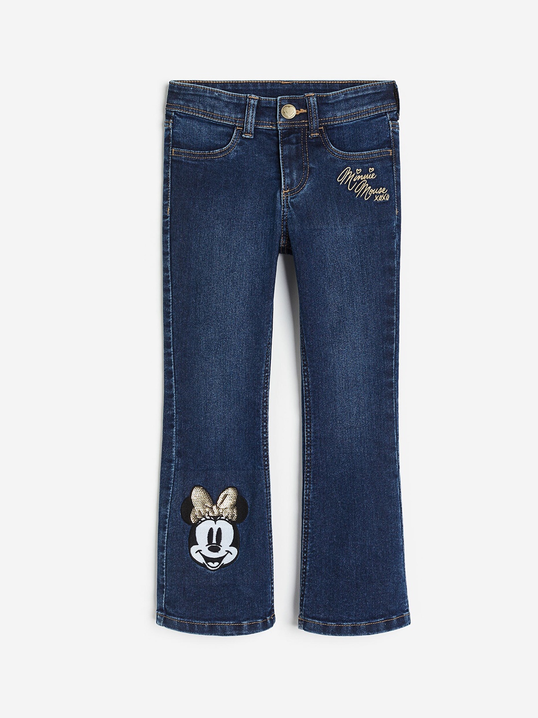

H&M Girls Superstretch Flared Leg Jeans, Blue