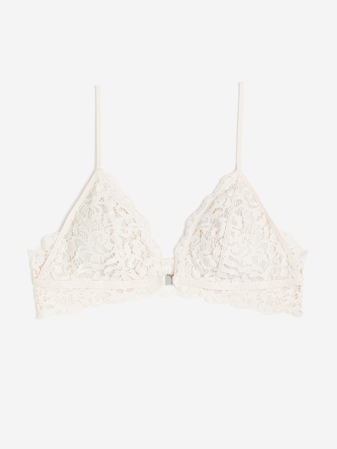 

H&M Lace Padded Bra, Beige