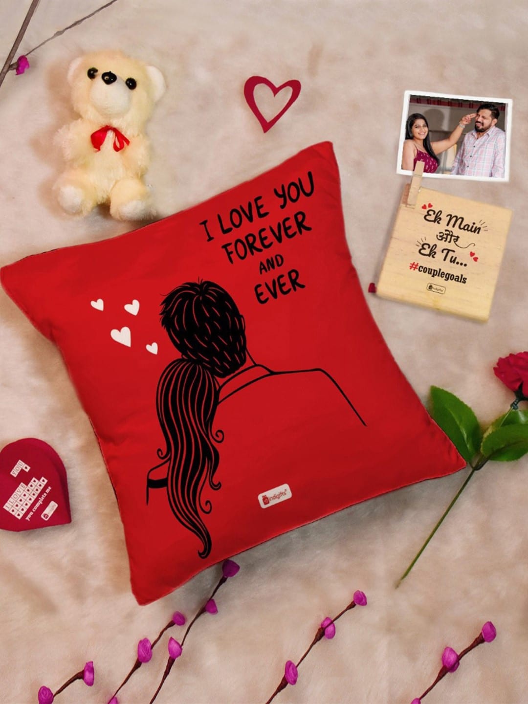 

Indigifts 6 Pcs Red Valentine Couple Gift Set