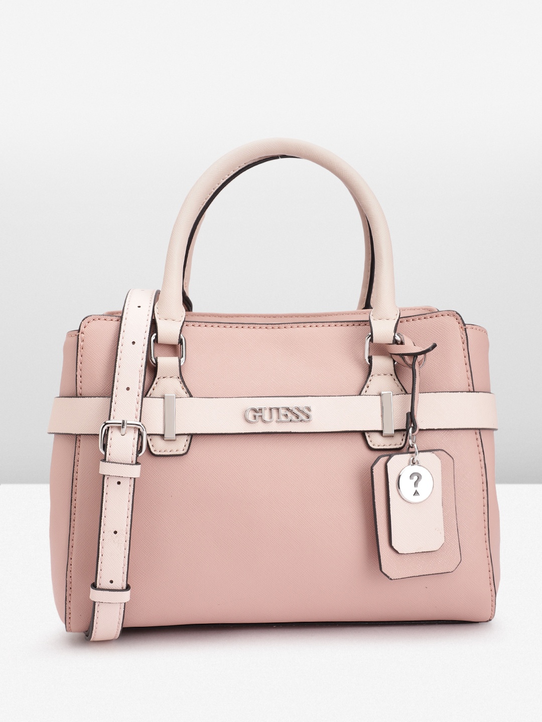 

GUESS Textured Structured Handheld Bag, Pink