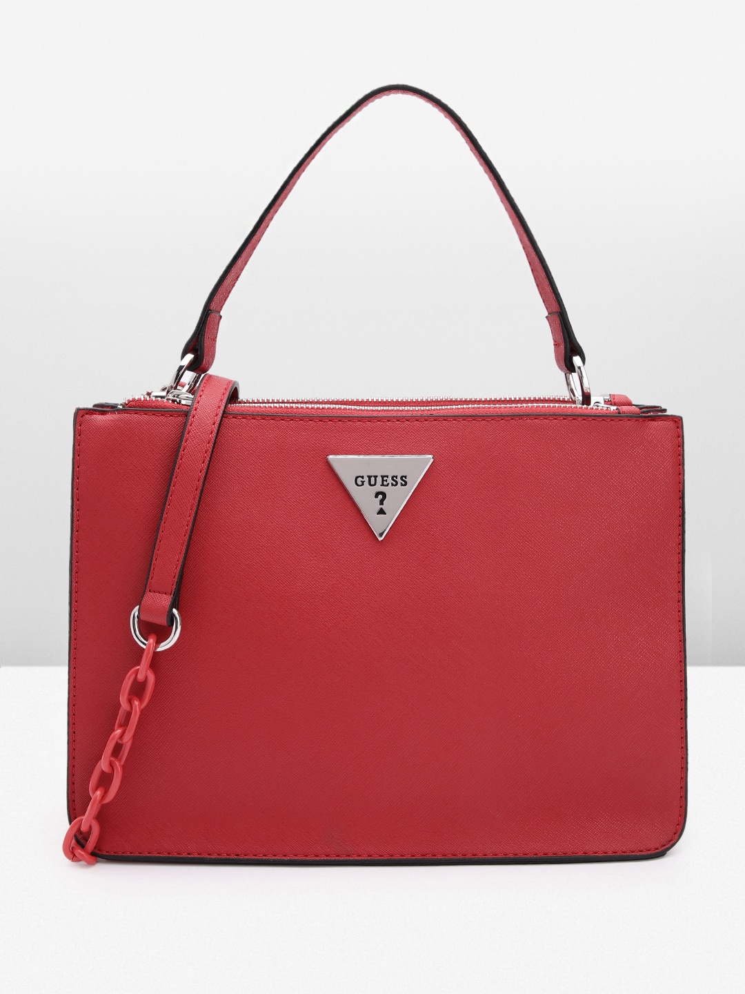

GUESS Textured Structured Handheld Bag, Red