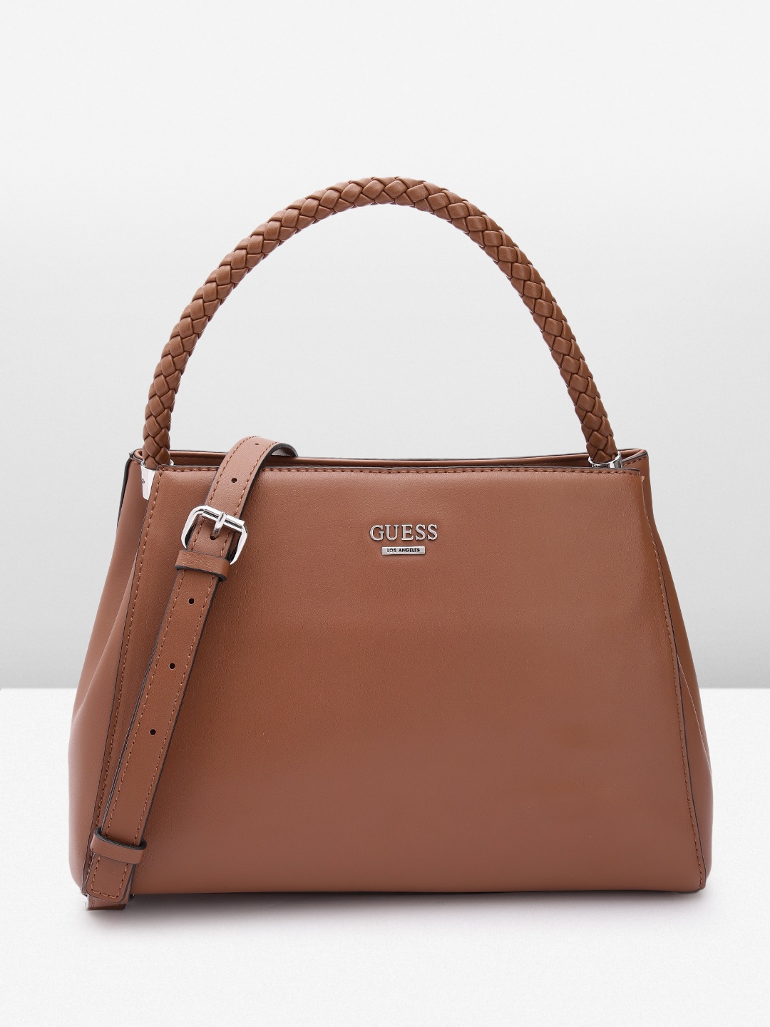 

GUESS Structured Handheld Bag, Brown