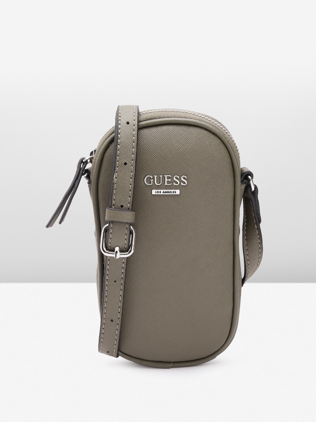 

GUESS Women Textured Crossbody Mobile Pouch, Olive
