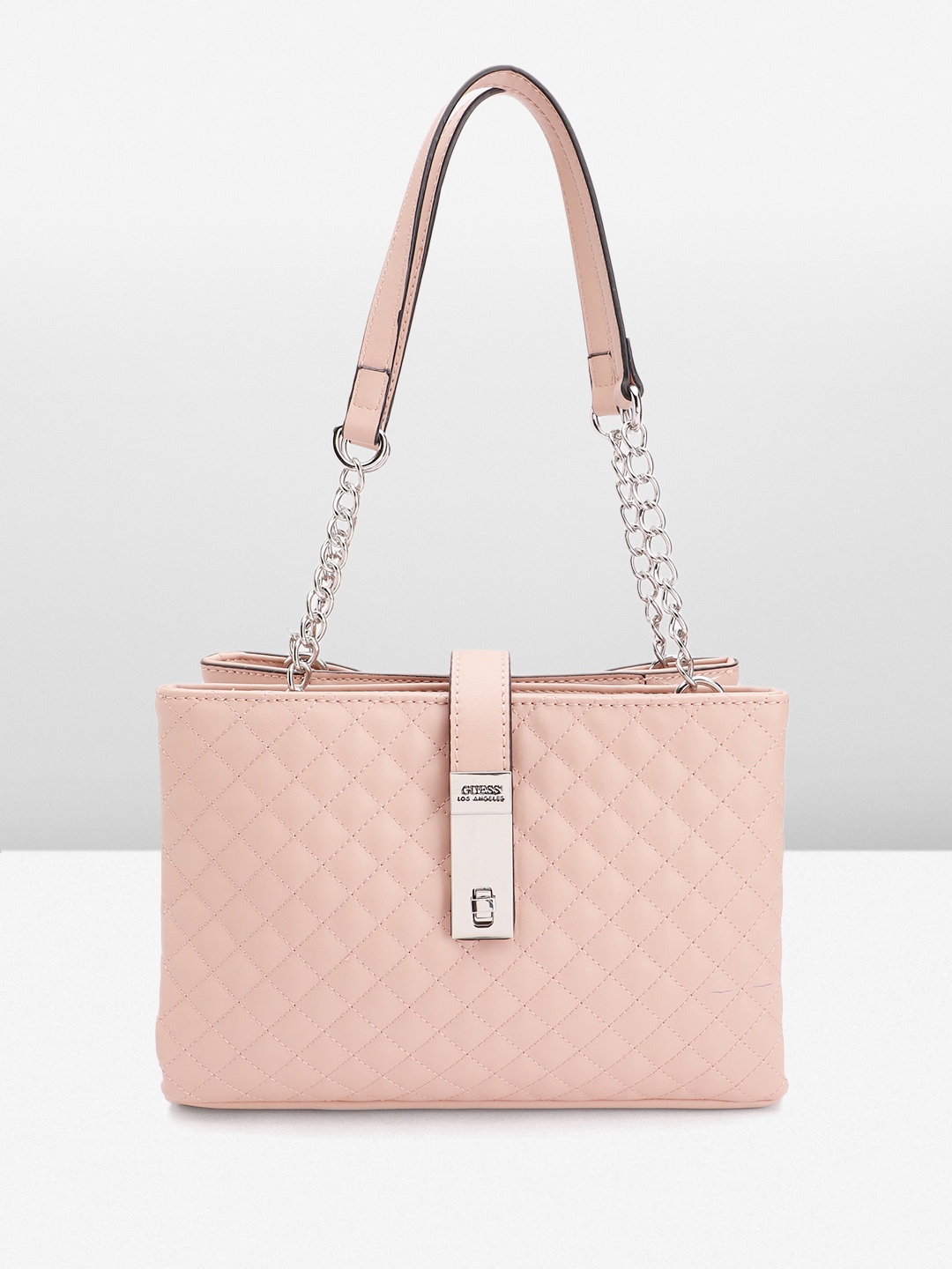 

GUESS Structured Shoulder Bag With Quilted Detail, Pink