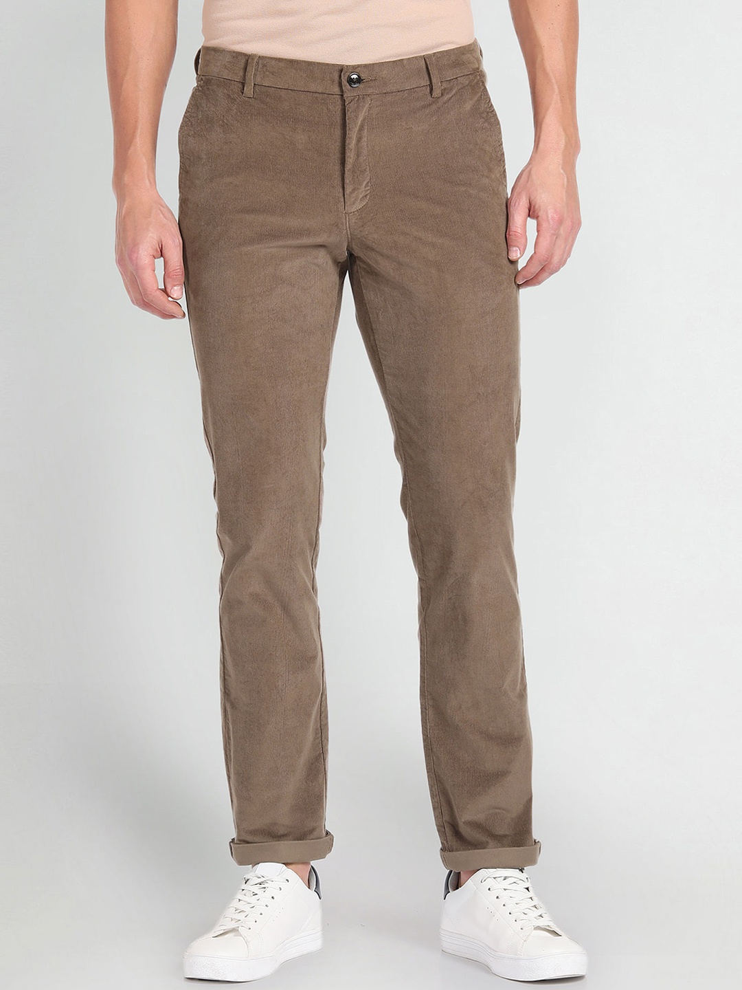 

Arrow Sport Men Mid-Rise Trouser, Brown