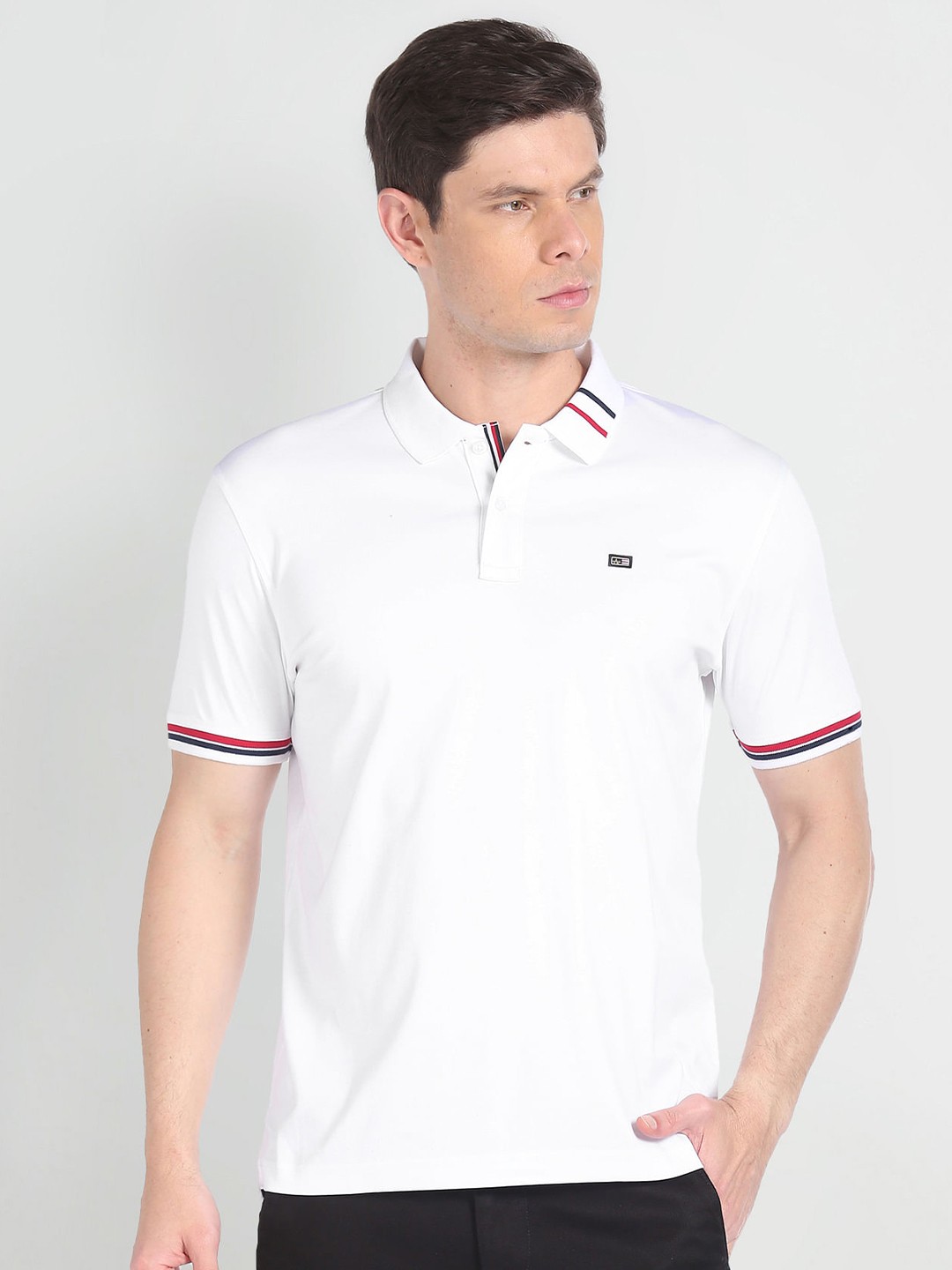 

Arrow Sport Polo Collar Cotton T-shirt, White