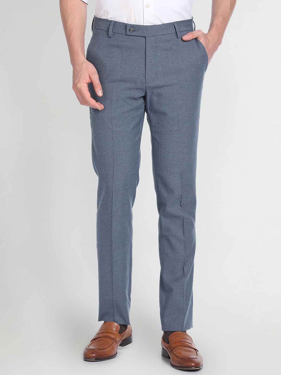 

Arrow Men Slim Fit Formal Trousers, Grey