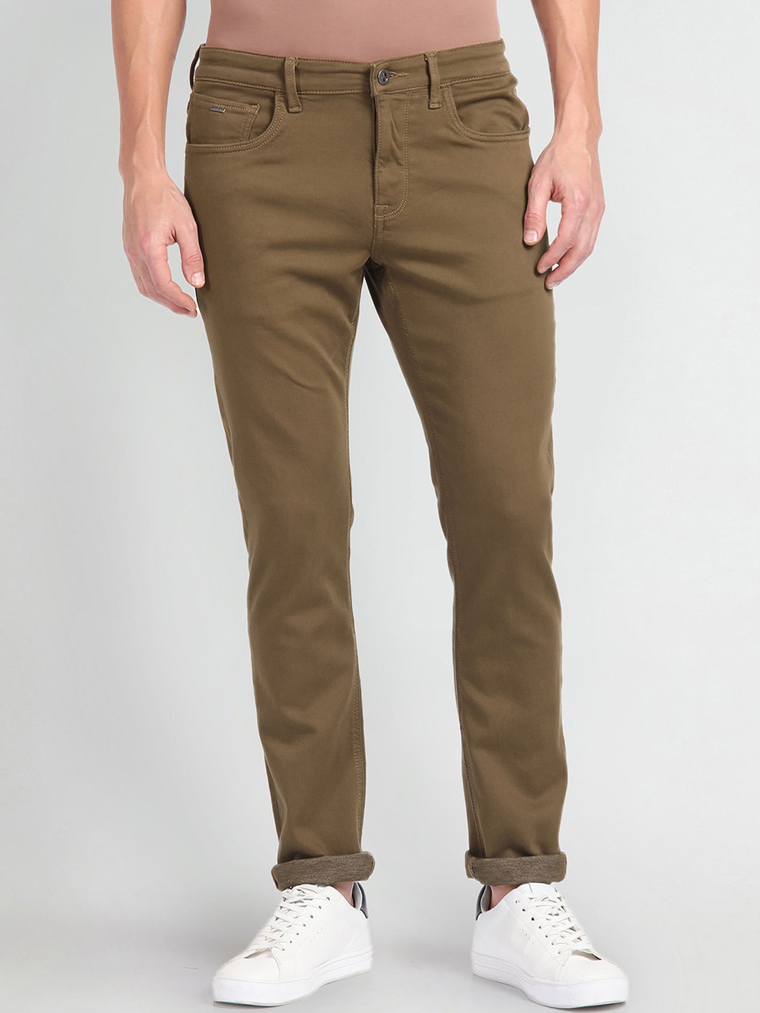 

Arrow Sport Men Slim Fit Clean Look Jeans, Brown