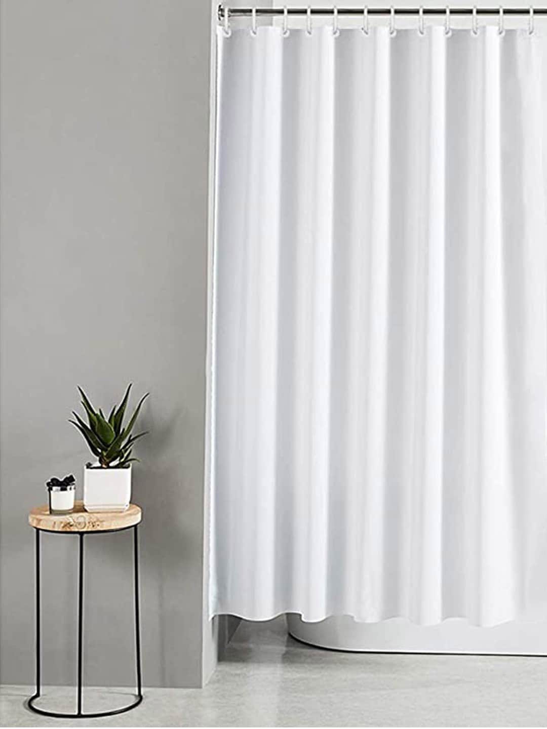 

Kuber Industries Transparent 2 Pieces Shower Curtains