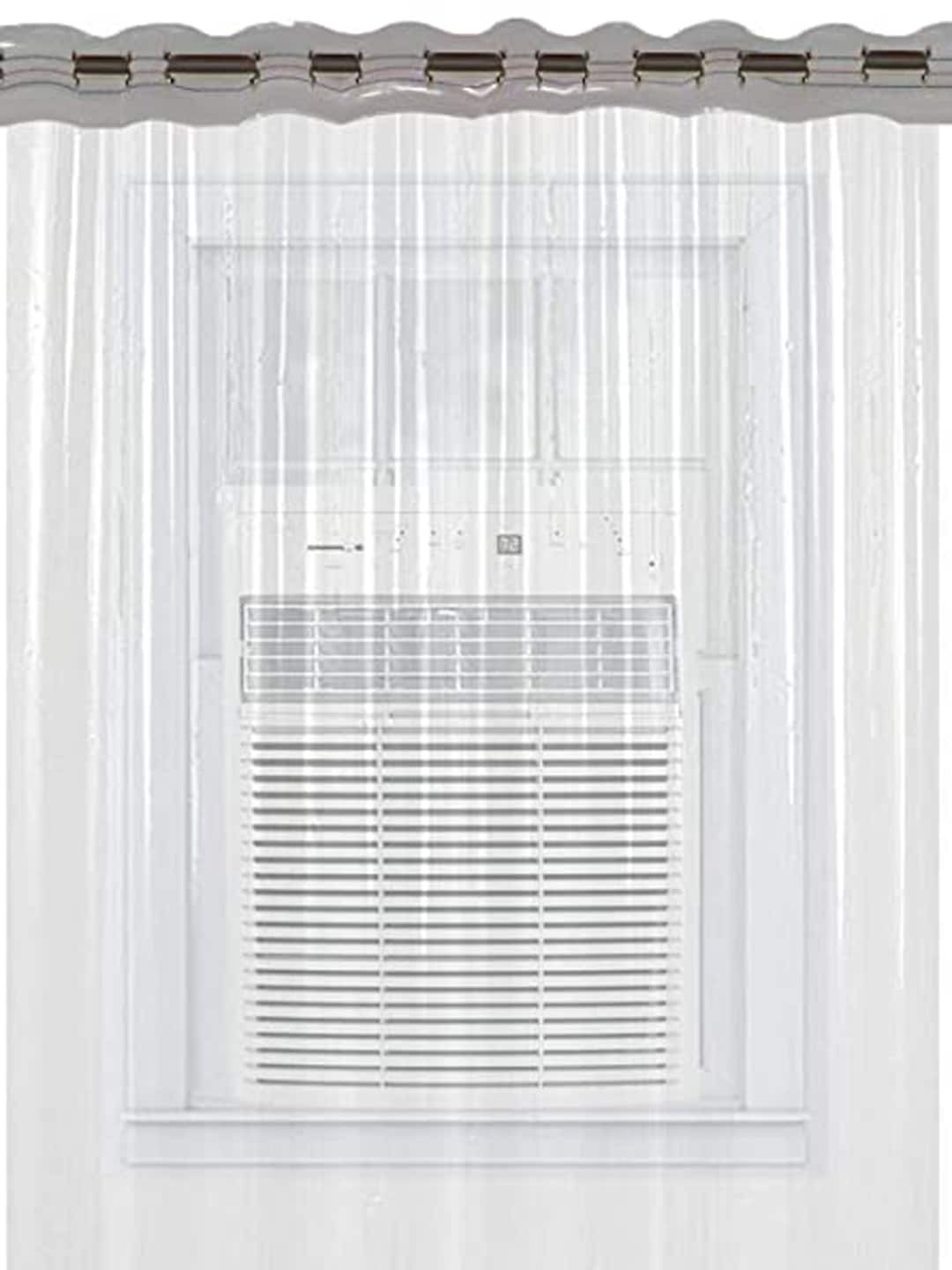 

Kuber Industries Transparent Sheer Rod Pocket PVC AC Door Curtain