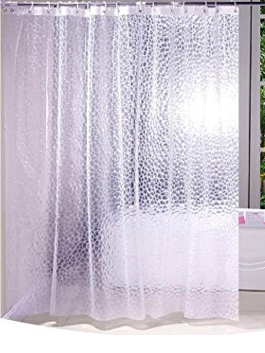 

Kuber Industries Transparent PVC Shower Curtain